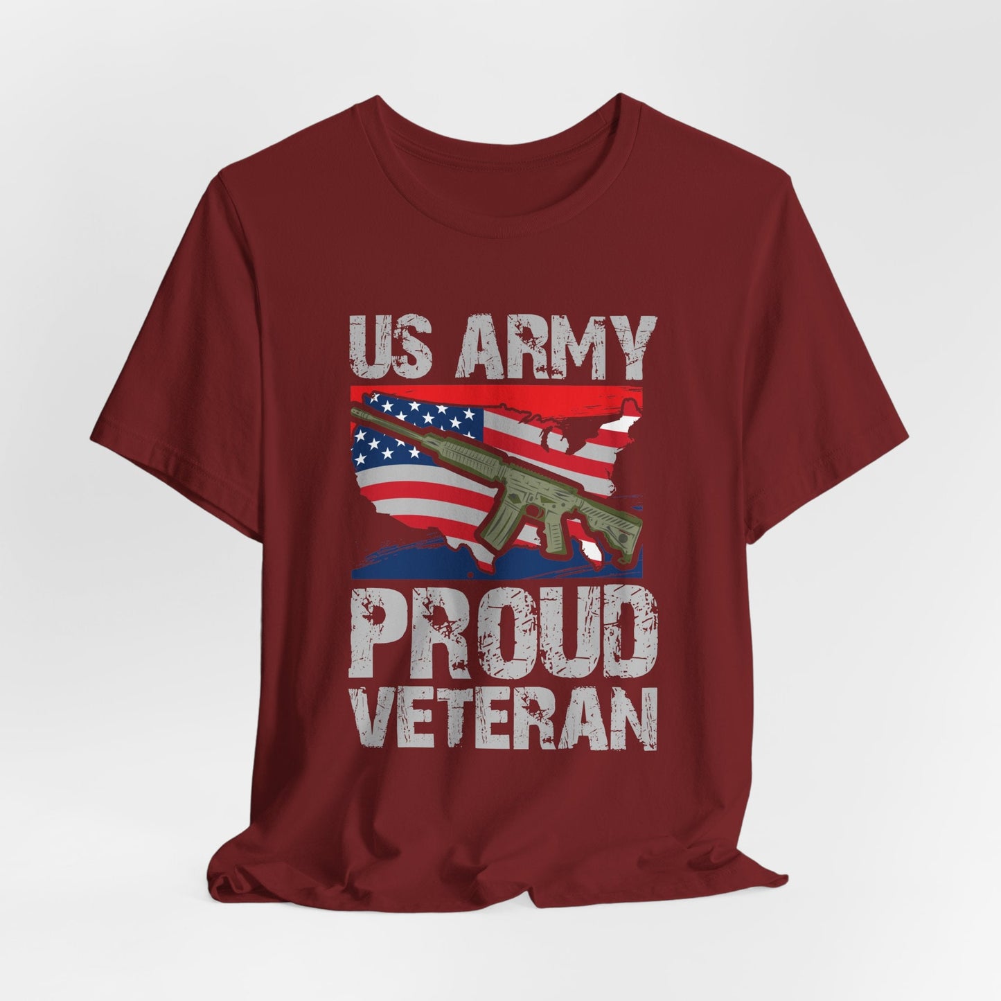 Army Veteran Patriotic Graphic Design Unisex Cotton T-Shirt v21