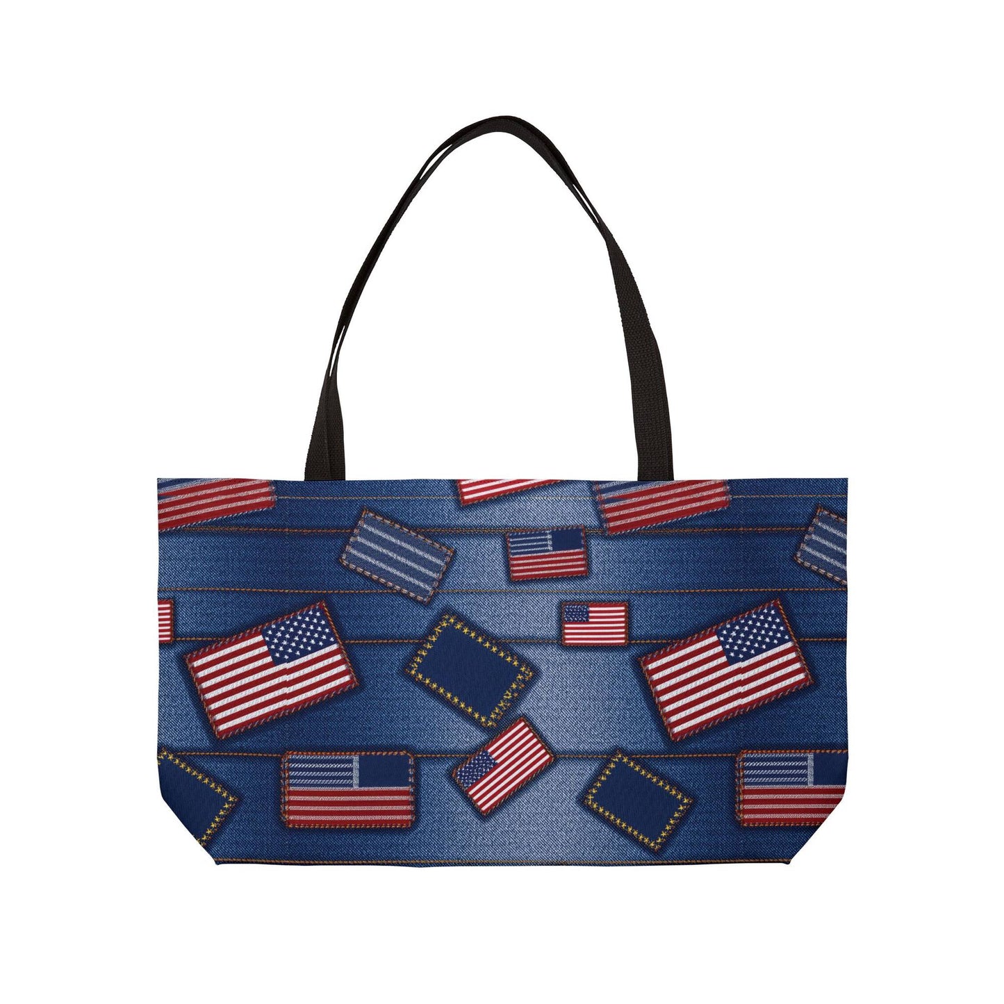 4th of July Denim Color Imitation Print Unisex  Yoga Bag  Spun Poly 24x13 Canvas Bag 63