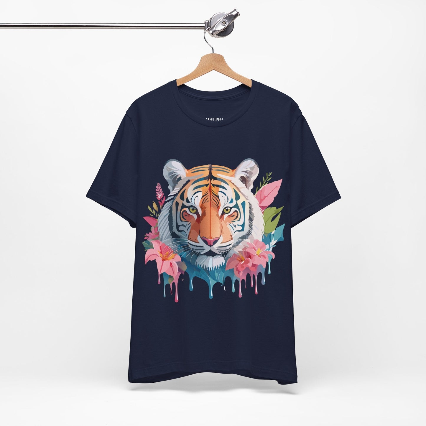 Tiger Graphic Unisex 100 Cotton Vintage Art with Animal Tee 13