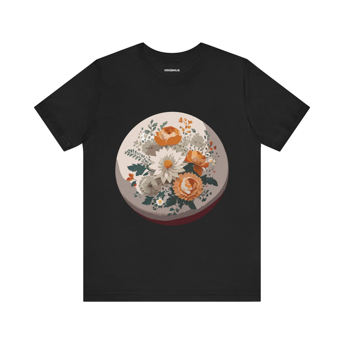 Floral Graphic Unisex Cotton Bella+Canvas Tee with Flowers Design ab105