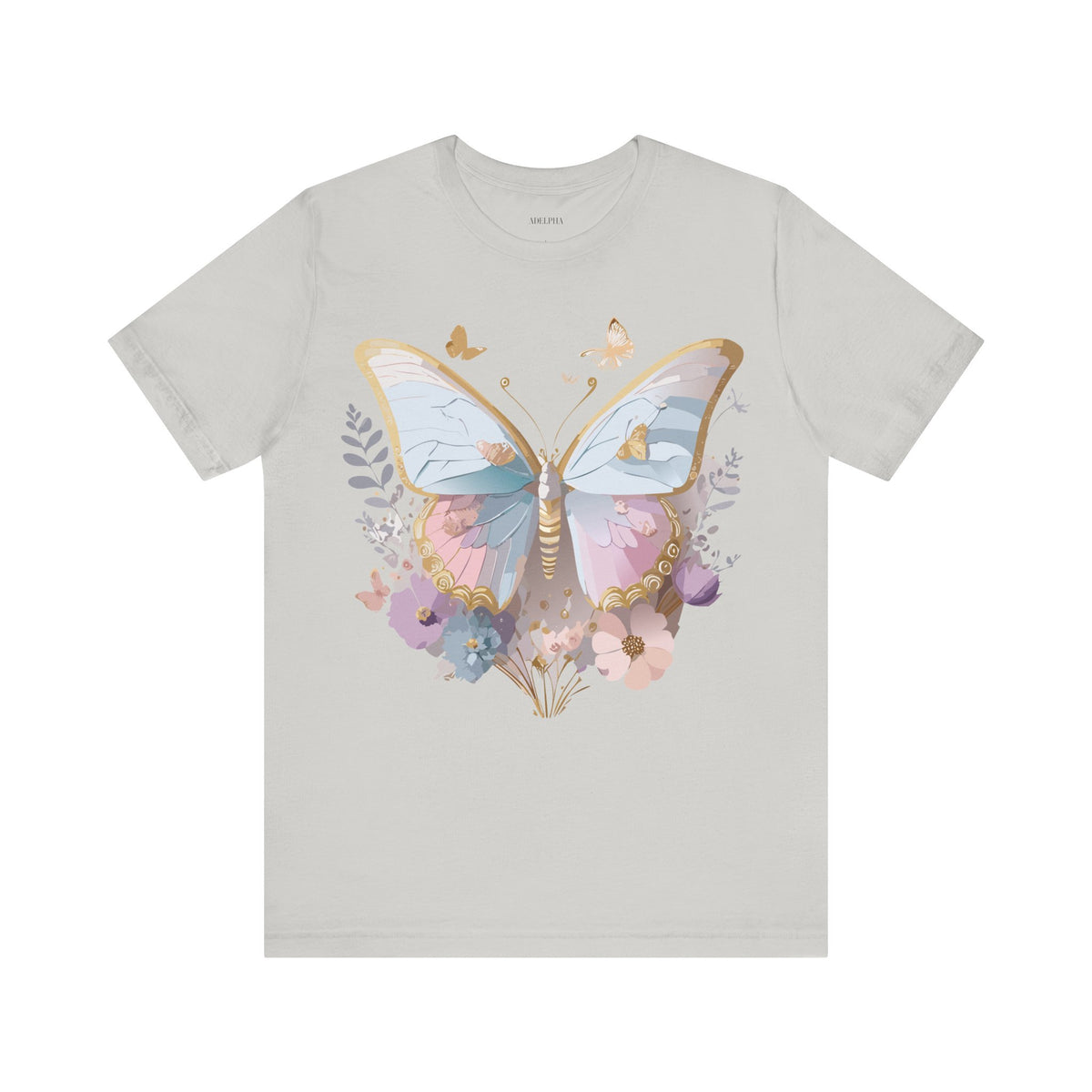 Butterfly Graphic Unisex Cotton Bella+Canvas Tee with Art Design n24
