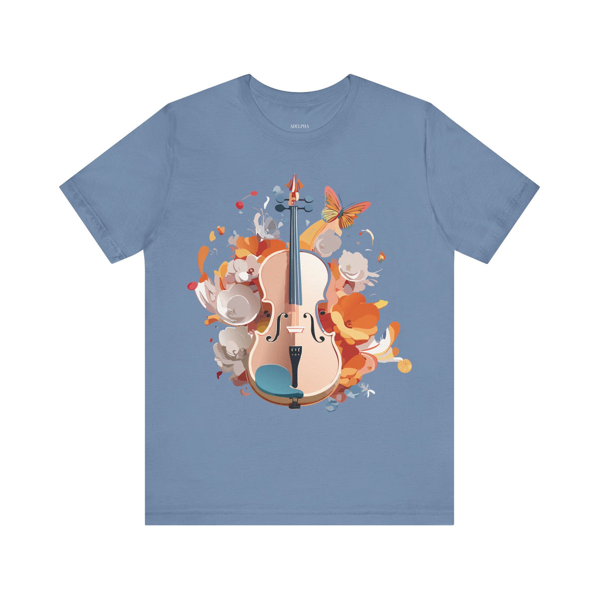 Music Graphic Unisex Cotton Bella+Canvas Tee with Art Design m110
