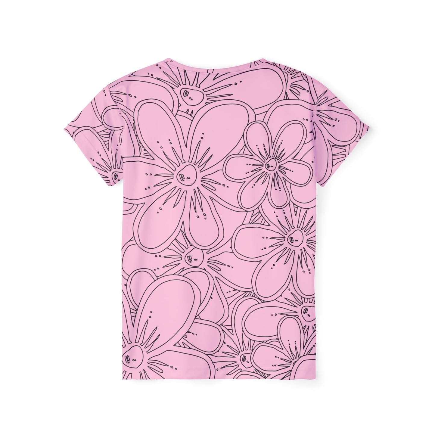 Poly Jersey Tee Shirt with floral prints