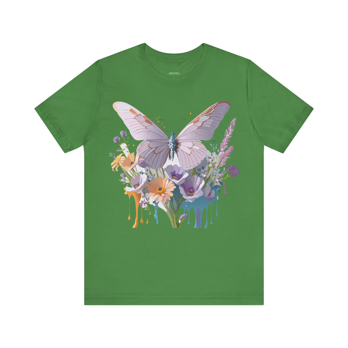 Butterfly Graphic Unisex Cotton Bella+Canvas Tee with Art Design n50