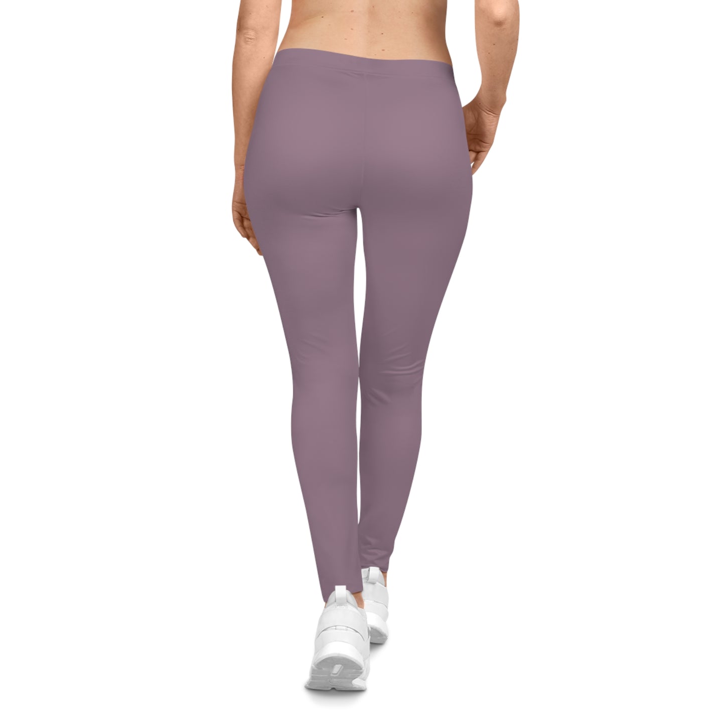Dusty Mauve Color Women's Poly-Span Casual Leggings XS-2XL
