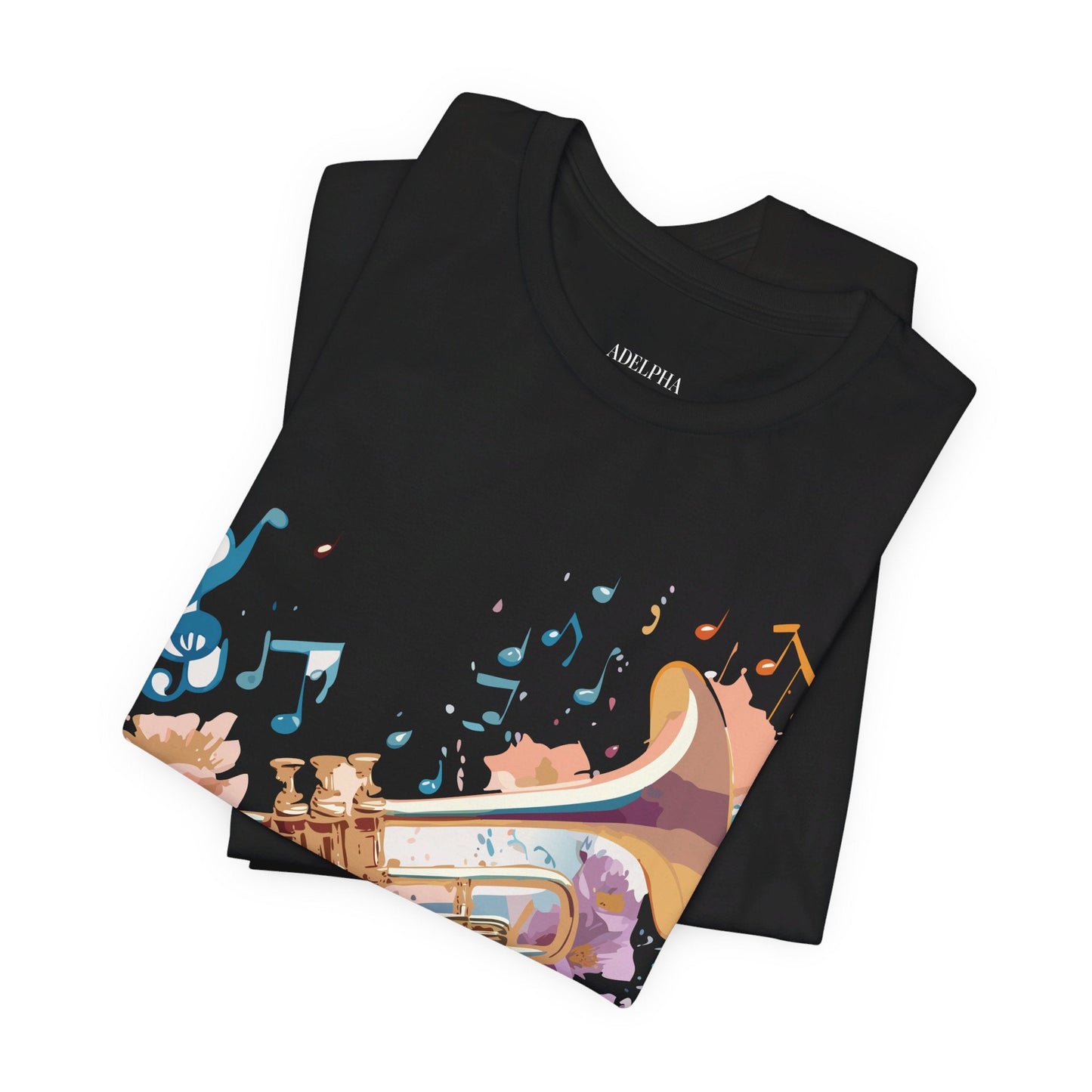 Music Graphic Unisex 100 Cotton Vintage Art with Musical Elements Tee 132