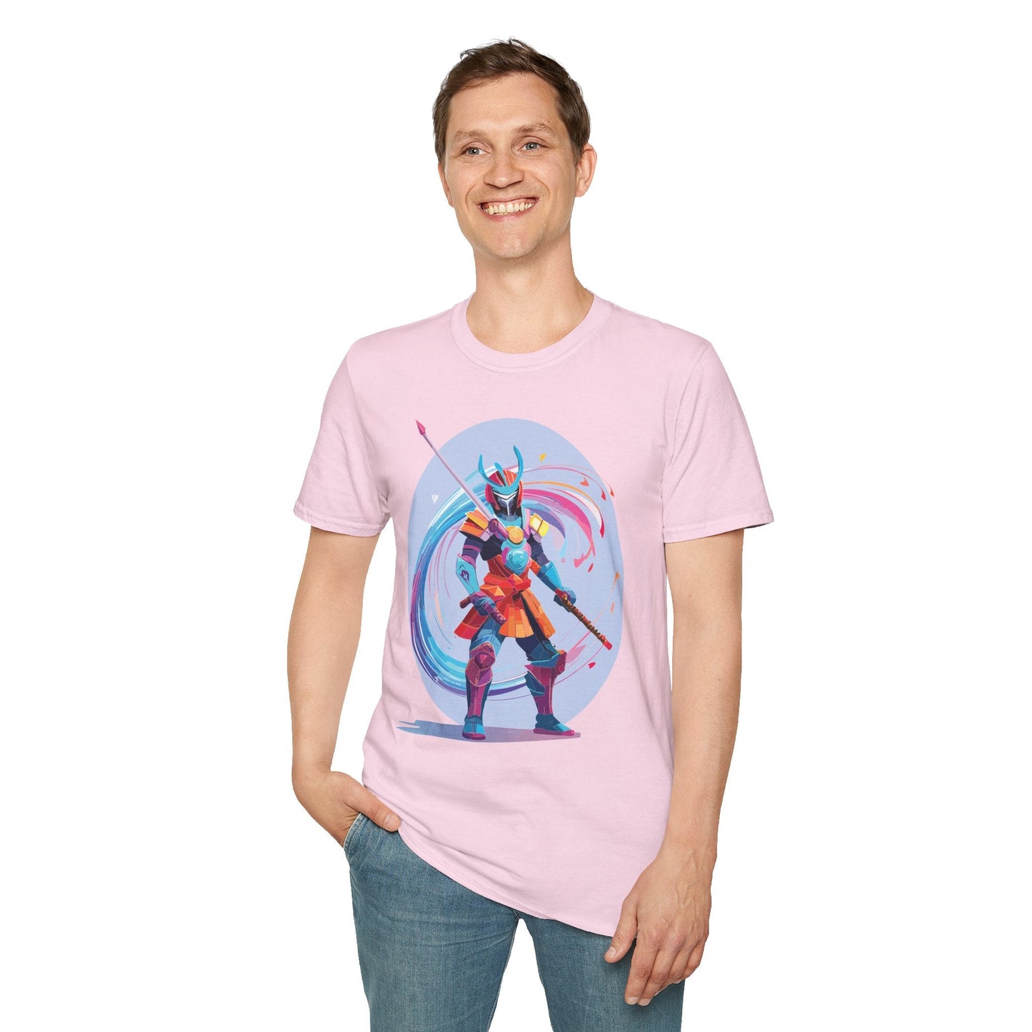 Samurai Shirt Unisex Gildan Softstyle Tee 100 Percent Ring Spun Cotton Samurai Design