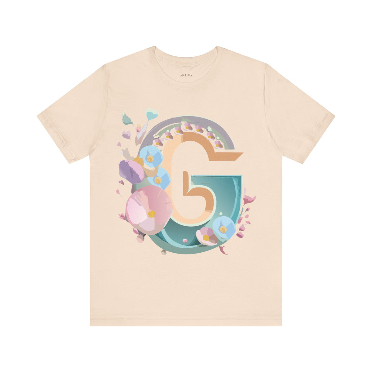 Letter G Graphic Unisex Cotton Bella+Canvas Tee with Art Letter Design