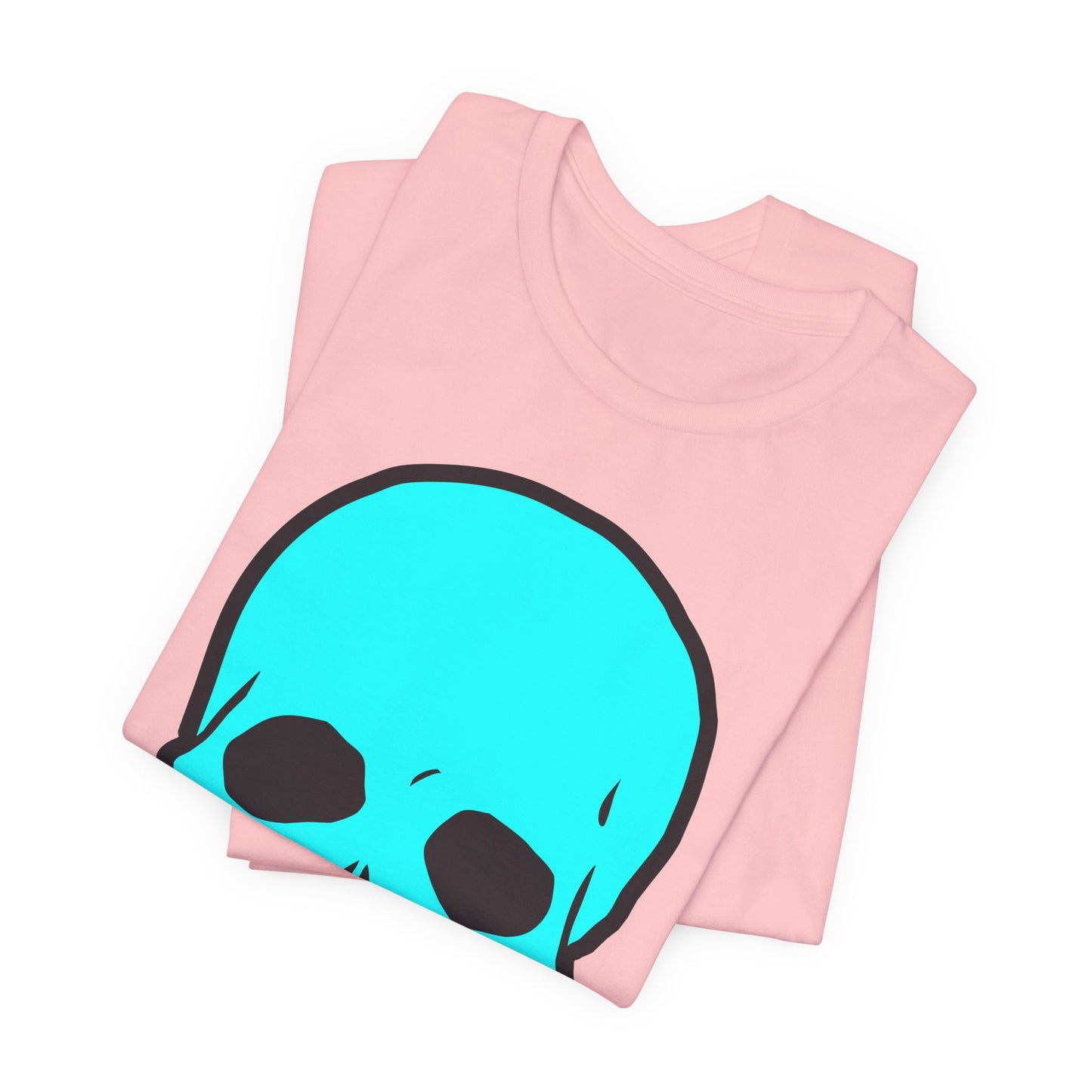 Blue Skull Graphic Design Tee, Skull Shirt, Vintage Tees, Art Design T-Shirt, Vintage Graphic Tee, Art Shirts with Skulls