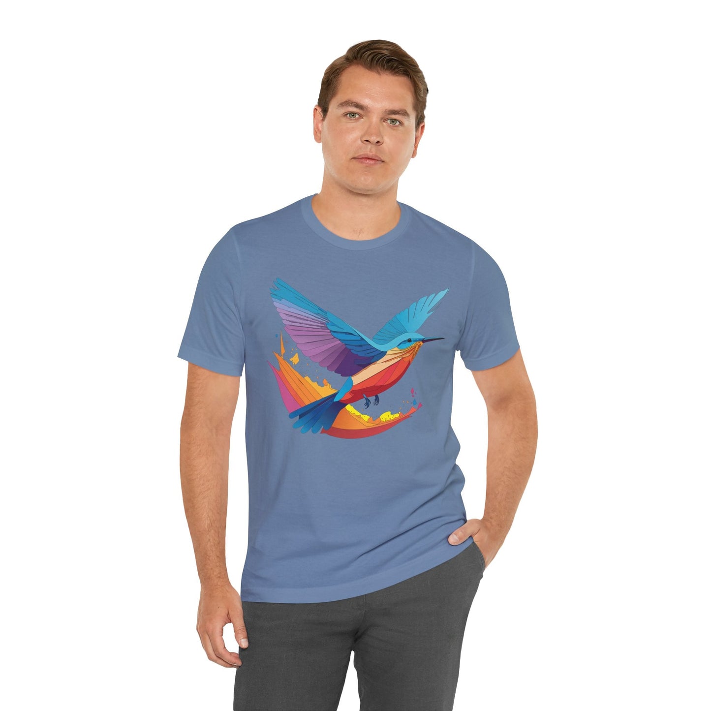 Unisex Animal Shirt Art Design Tee With Wild Animals Print Soft Comfortable Short Sleeve Tee