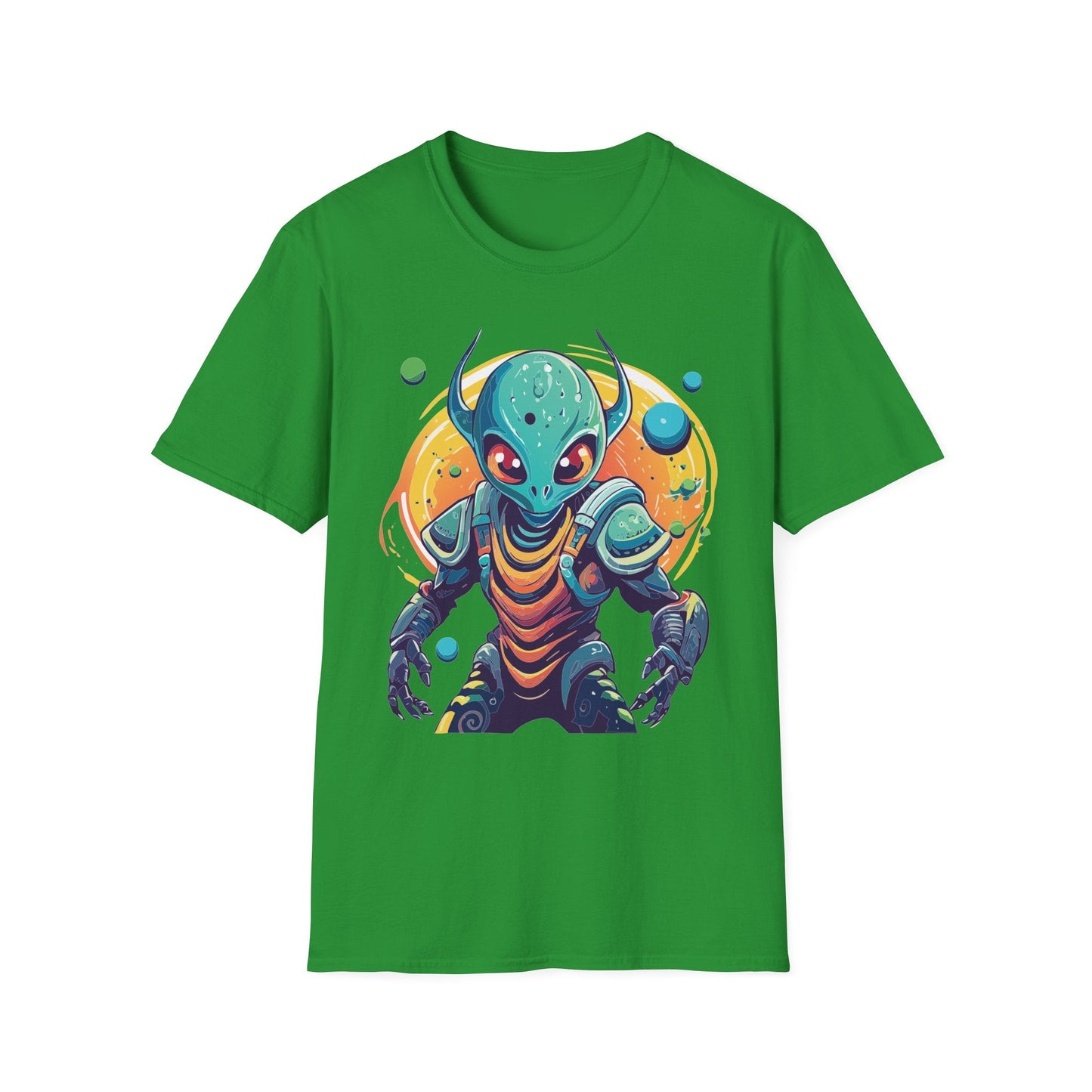 Alien Cosmos Shirt Unisex Softstyle Tee With Alien Art Design Space Theme Graphic Tee