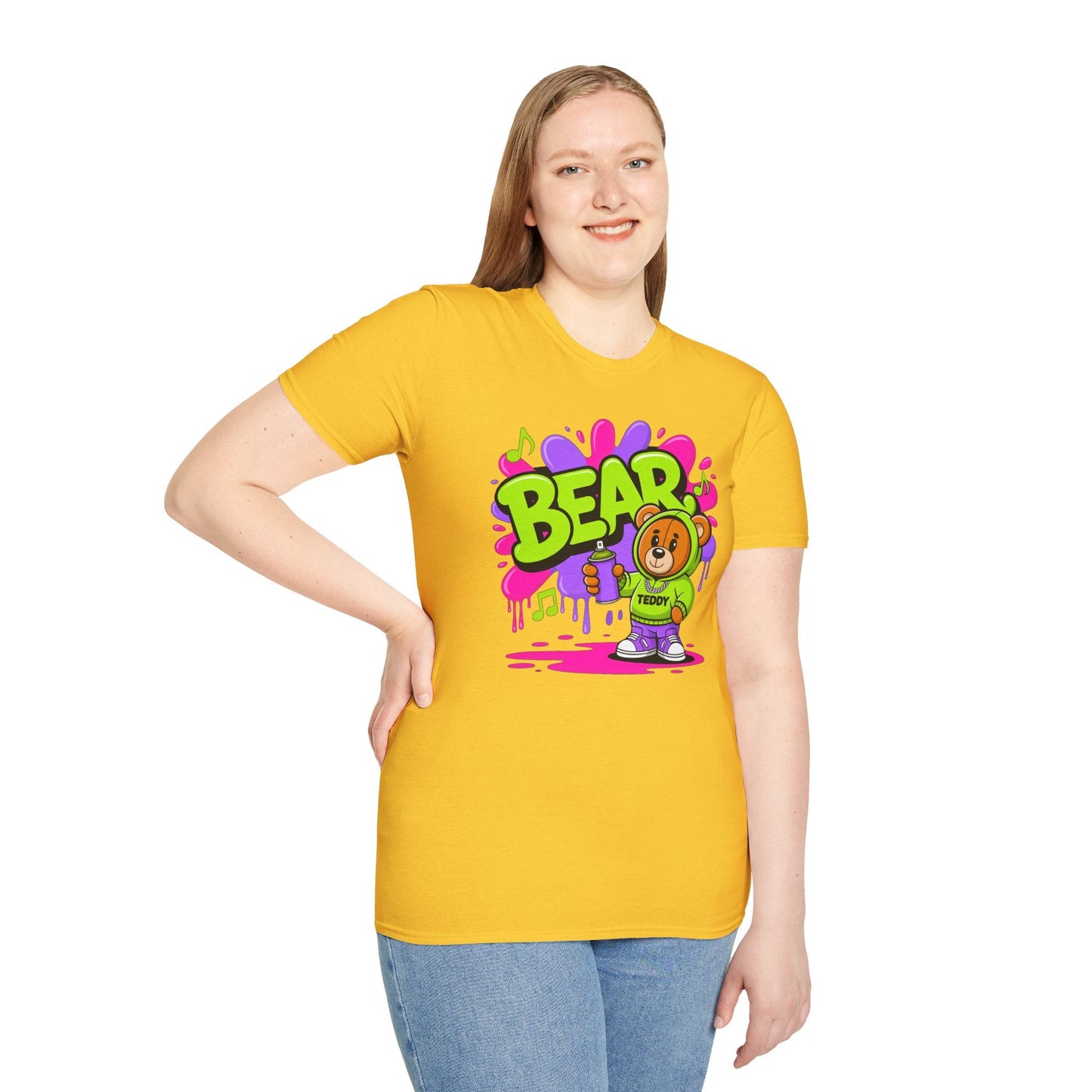 Funny Cartoon Animals T Shirt Unisex Graphic Tee Animation Softstyle Gildan 64000 Ring Spun Cotton
