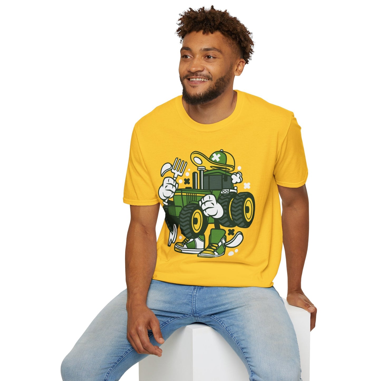 Cartoon T Shirt Animation Tee Funny Design Unisex Softstyle Cotton Shirt 64000 Comfort