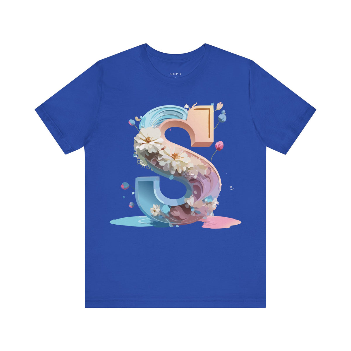 Letter S Graphic Unisex Cotton Bella+Canvas Tee with Art Letter Design