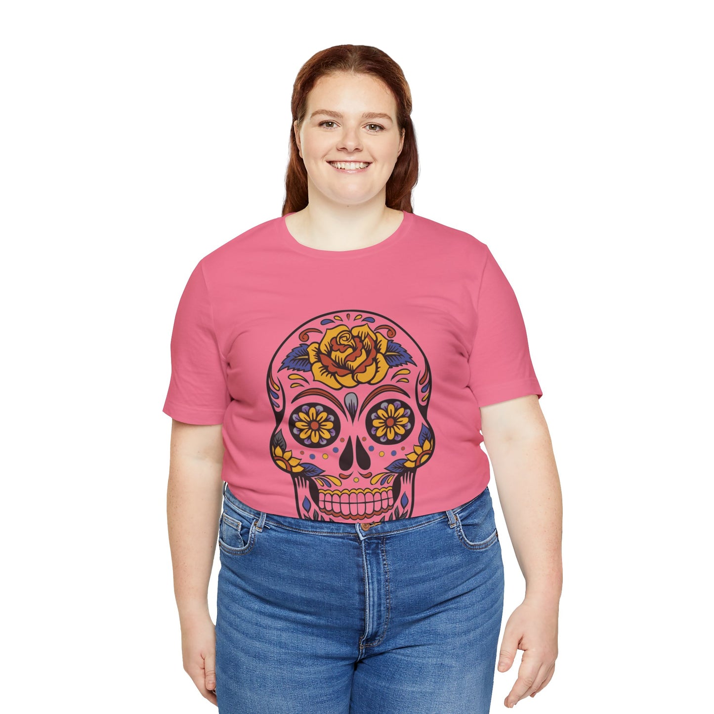 Unisex Cotton Tee Shirt with Skull