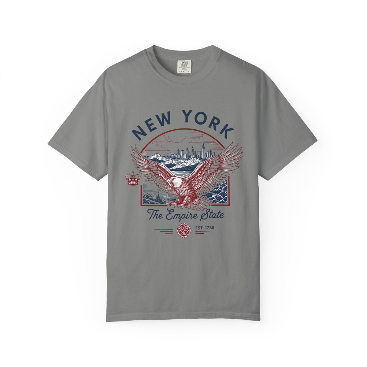 New York State Vintage Travel Tourist Graphic Gift Tee Unisex 100 Cotton Comfort Colors T-Shirt