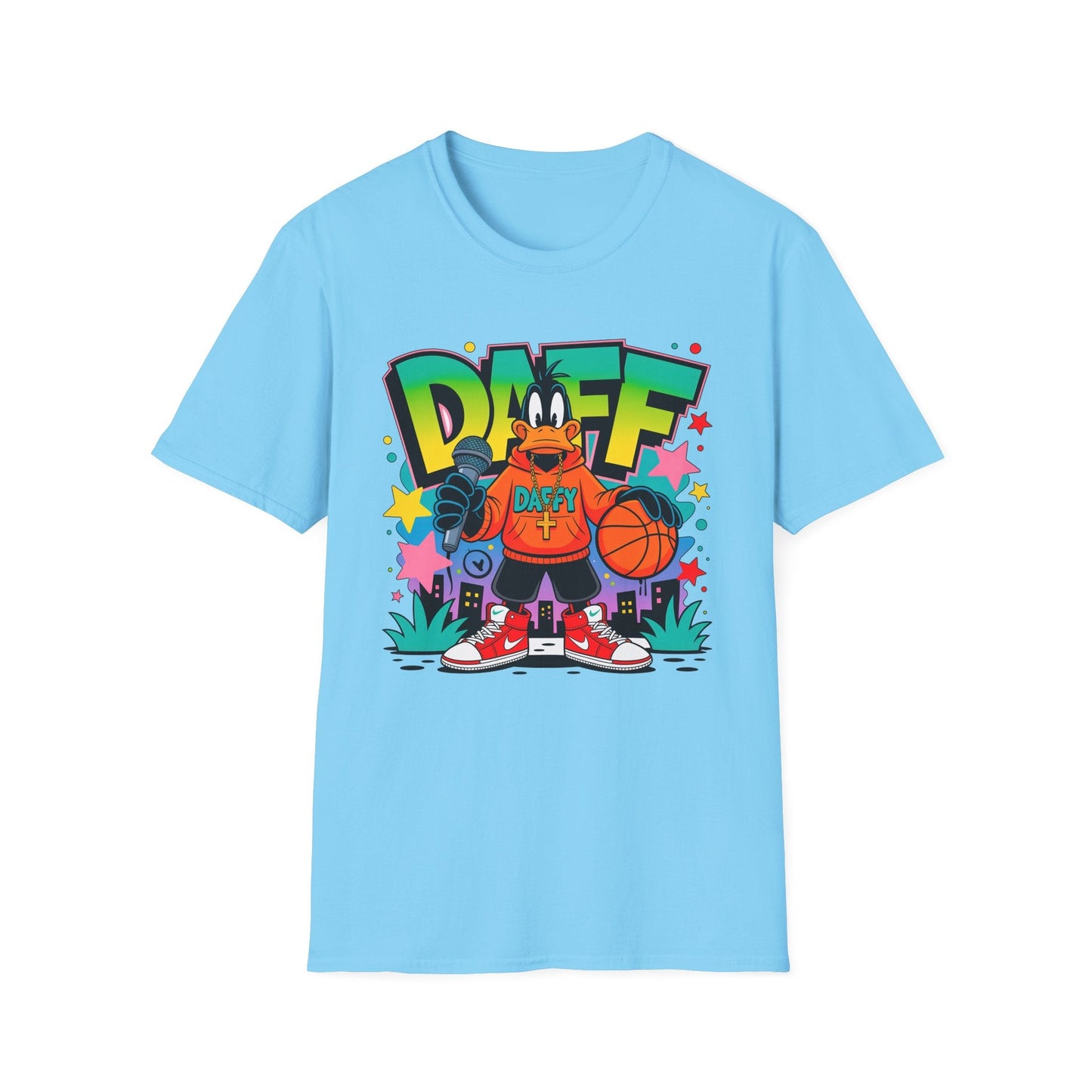 Unisex Cartoon T Shirt With Animation Design Funny Animals Tee Gildan Softstyle 64000