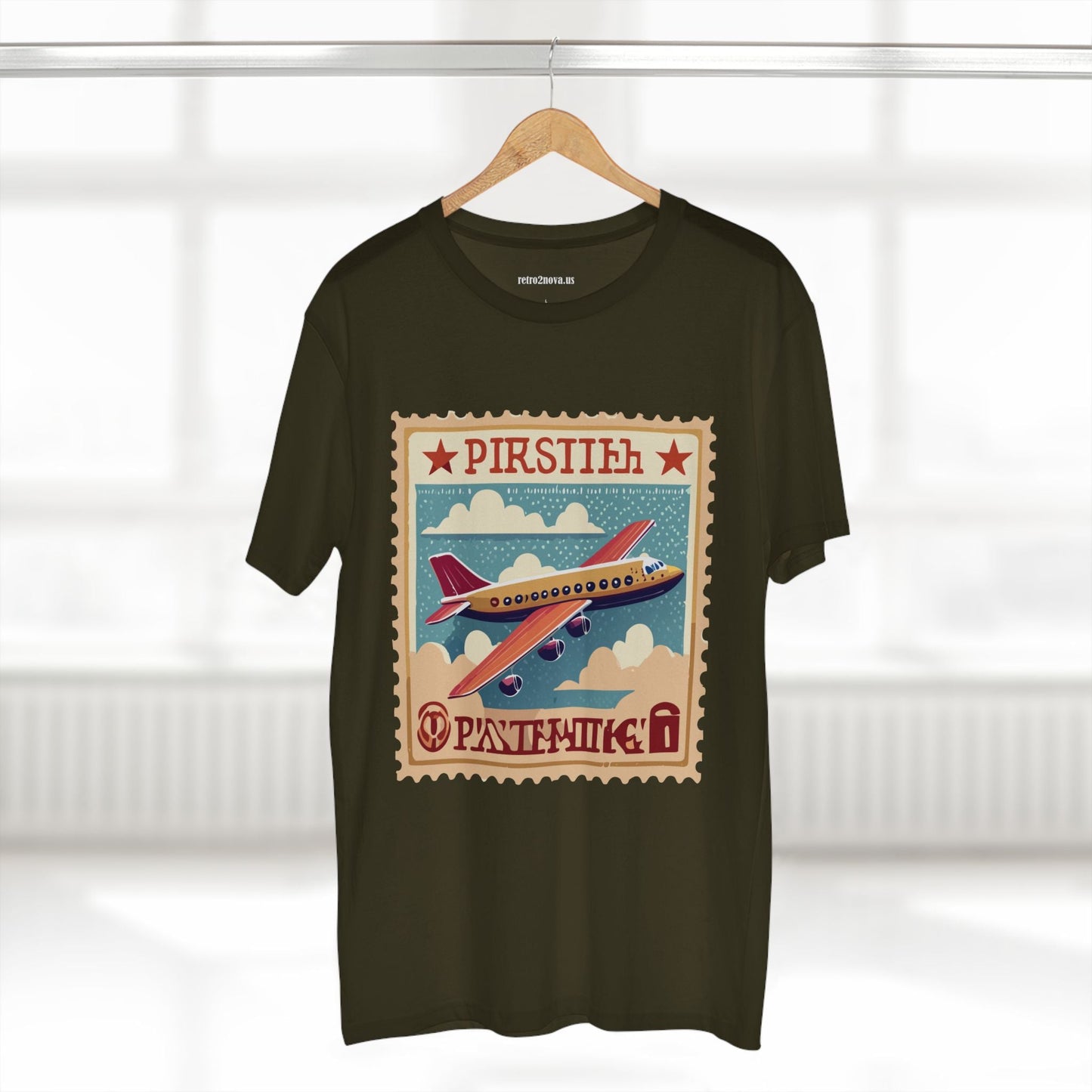 Postage Stamp Shirt Unisex Premium Cotton Tee PS44 Original Art Design Retro Collection