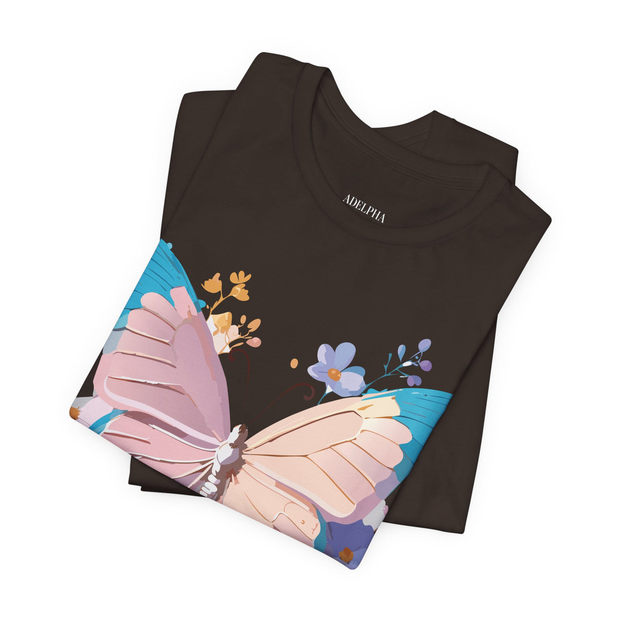 Butterfly Graphic Unisex Cotton Bella+Canvas Tee with Art Design n52