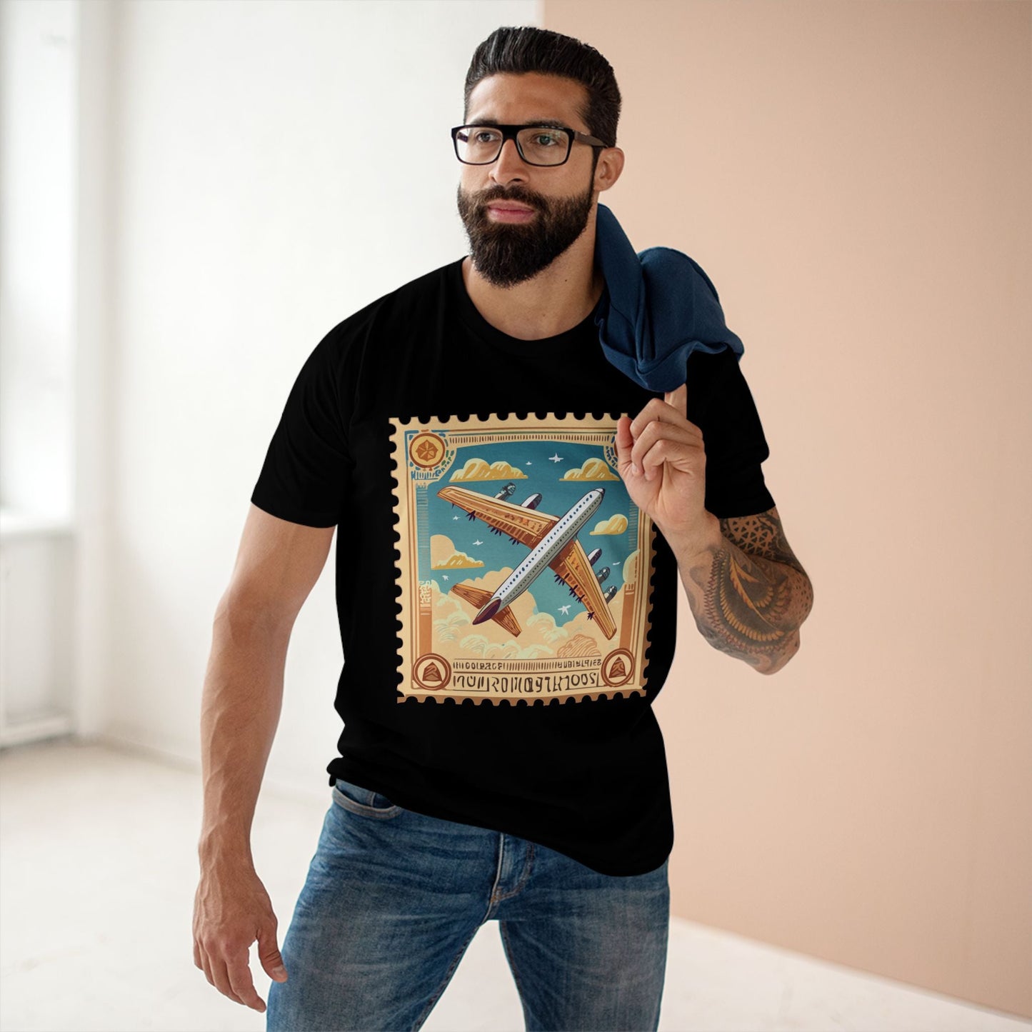 Stamp Shirt Postage Stamp Tee Unisex Premium Cotton Art Design PS18 Retro2Nova Collection