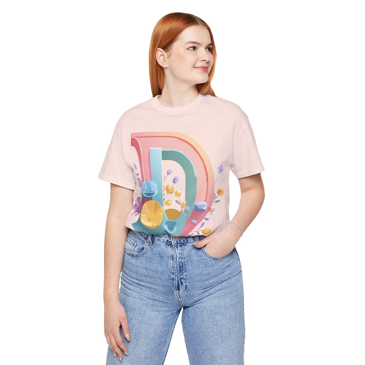 Adelpha Letter D Shirt Unisex Graphic Tee Short Sleeve Vintage Inspired Art Design