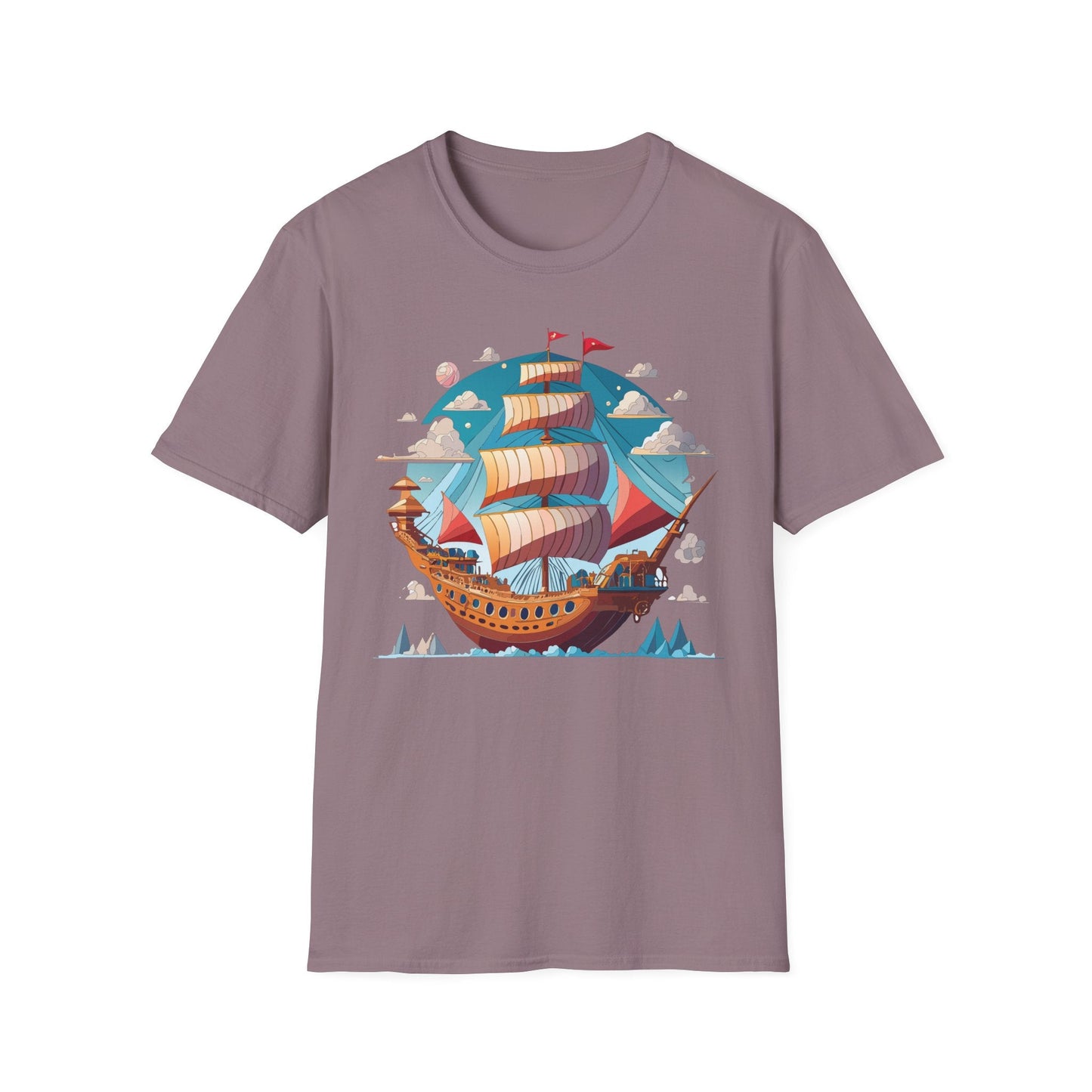 Ship T Shirts Frigate T Shirts Vessel Tee Shirt Unisex Softstyle Cotton Tee Gildan Softstyle 64000