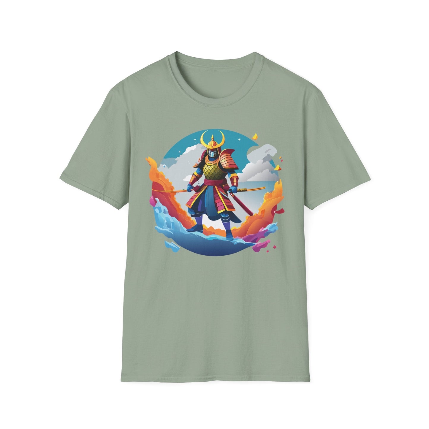 Samurai Shirt Unisex Gildan Softstyle 64000 Tee 100 Percent Ring Spun Cotton Lightweight
