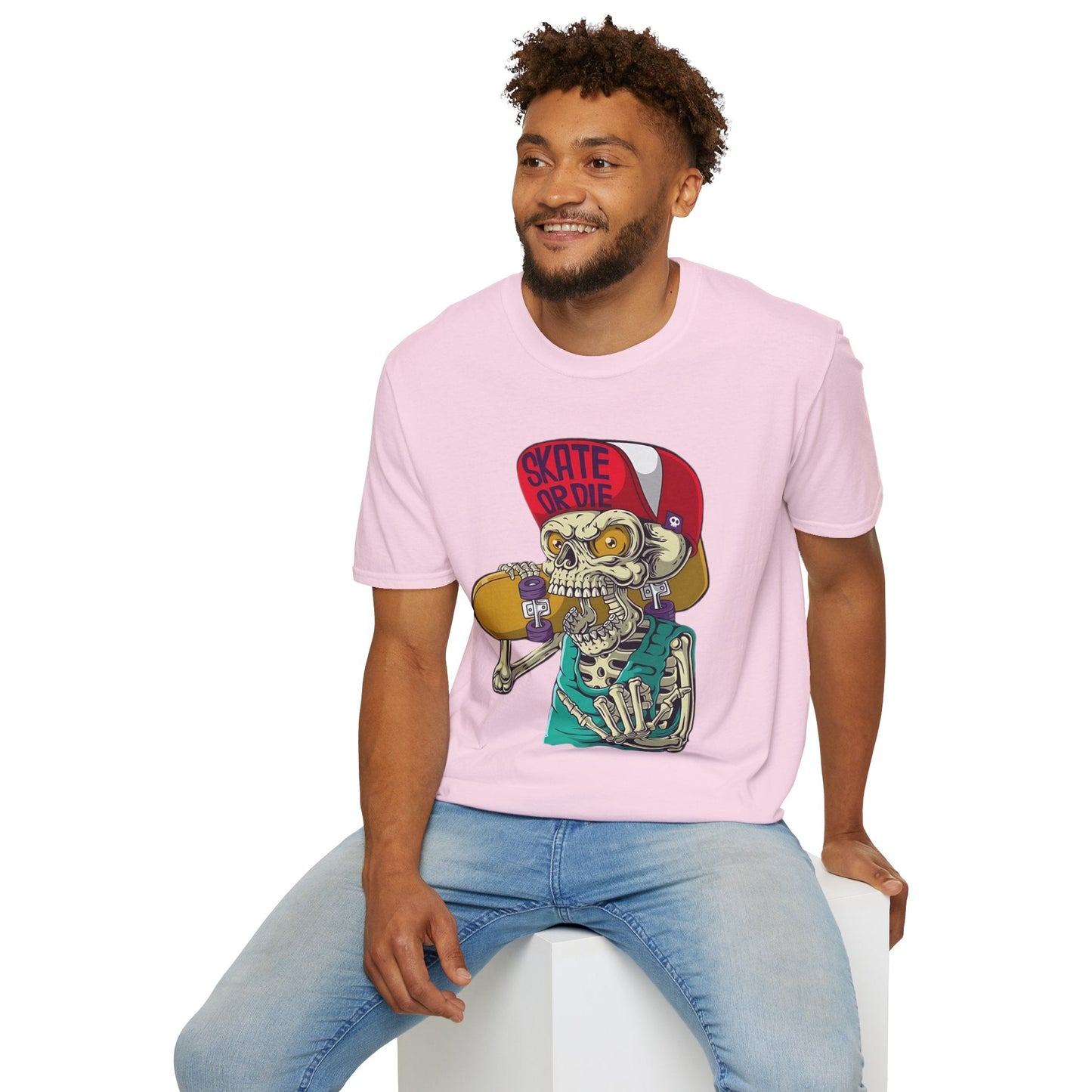 Skull T Shirt Skeleton Tee Unisex Softstyle Cotton Gildan 64000 Graphic Tee For Everyday Wear