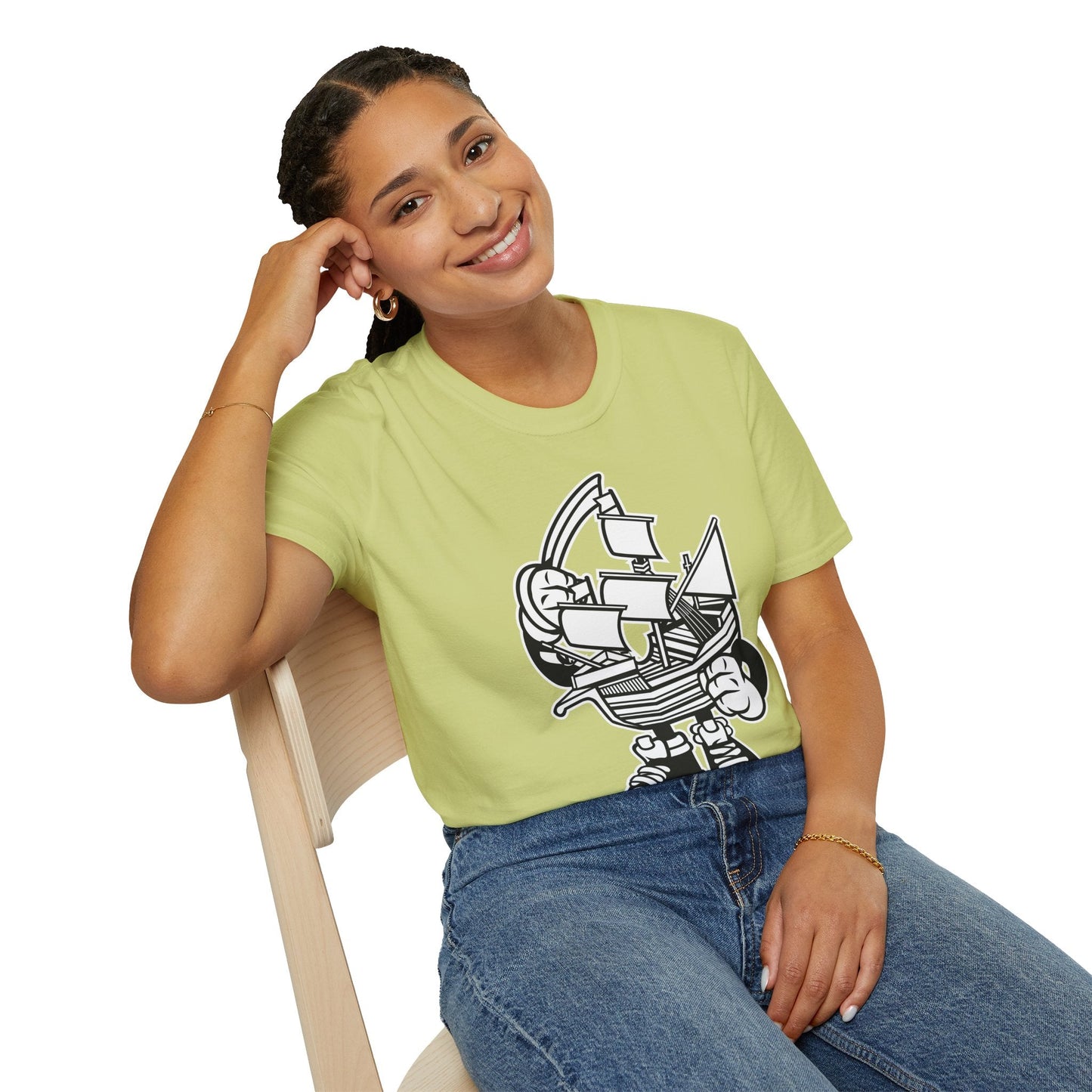 Cartoon T Shirt Animation Tee Funny Unisex Gildan Softstyle 64000 Cotton Art Design