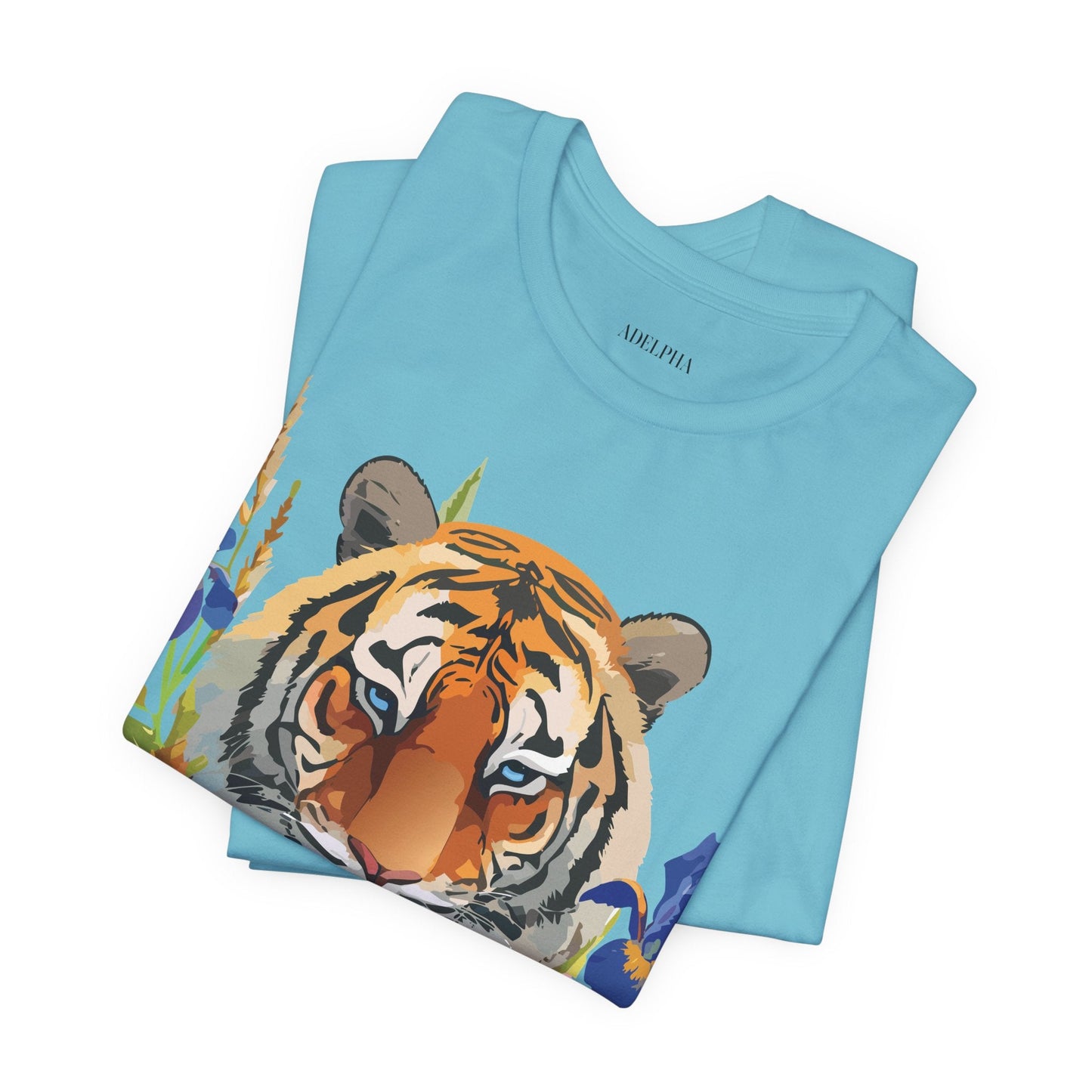 Tiger Graphic Tee Unisex Short Sleeve Tee With Vintage Inspired Artwork By Adelpha