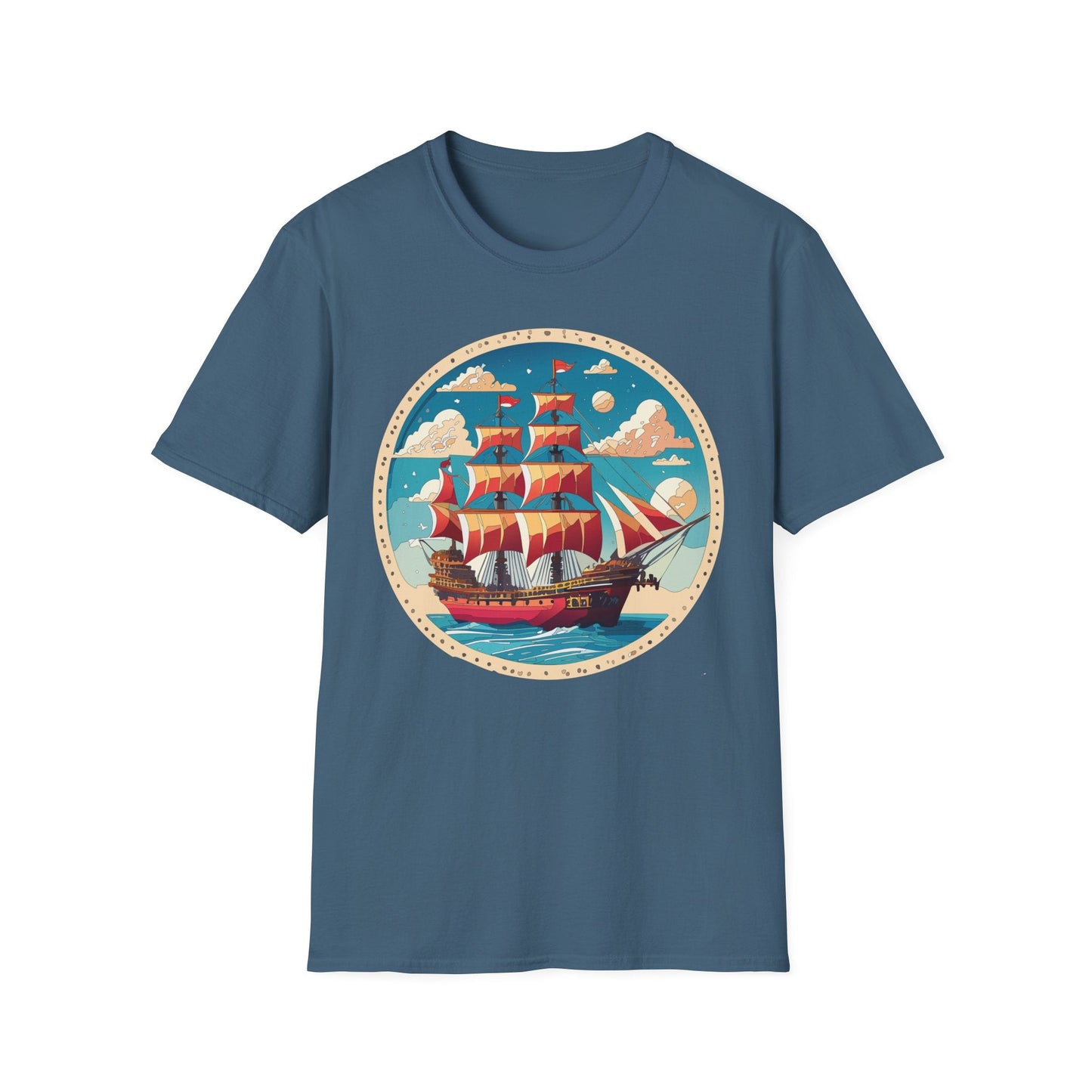 Unisex Ship T Shirts Frigate T Shirts Vessel Tee Shirt Gildan Softstyle 64000 Premium Cotton