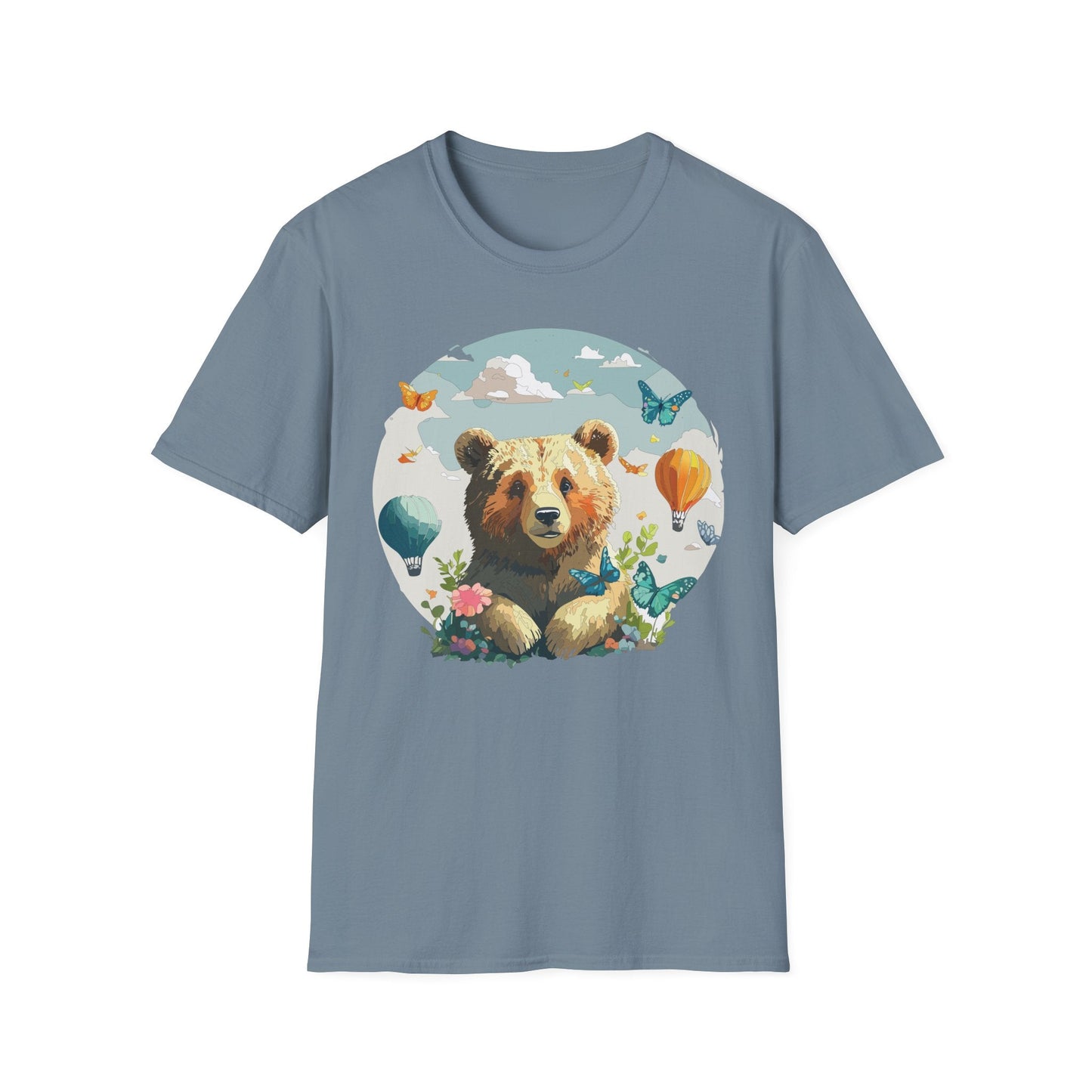 Bear T Shirt Unisex Teddy Bear Tee Softstyle 64000 Breathable Everyday Wear For All Ages
