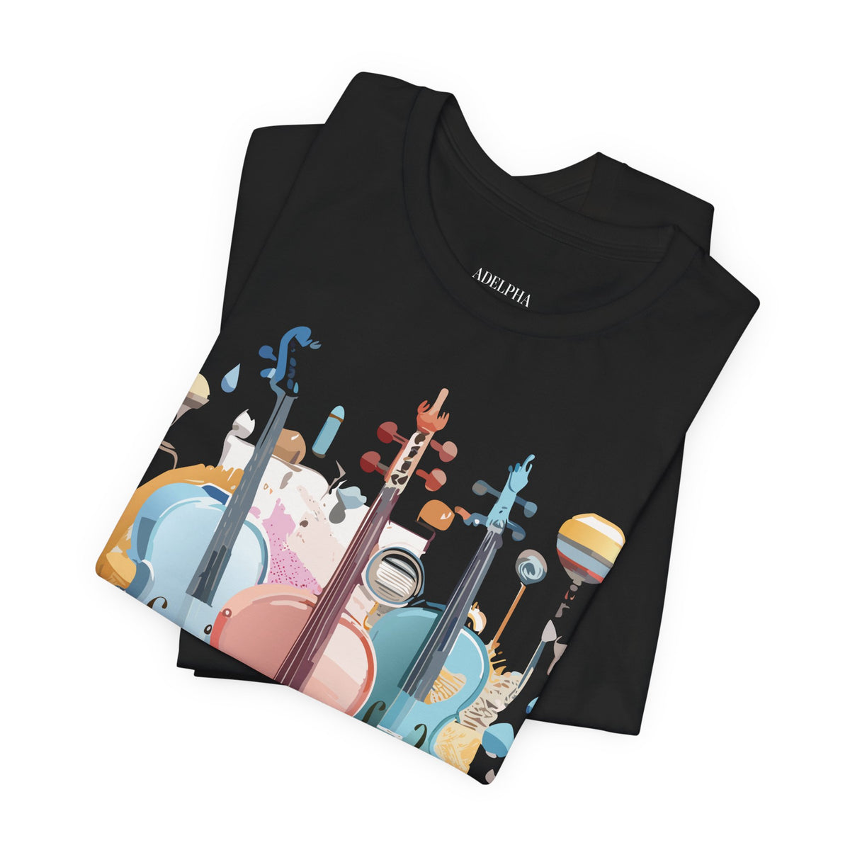 Music Graphic Unisex Cotton Bella+Canvas Tee with Art Design m103