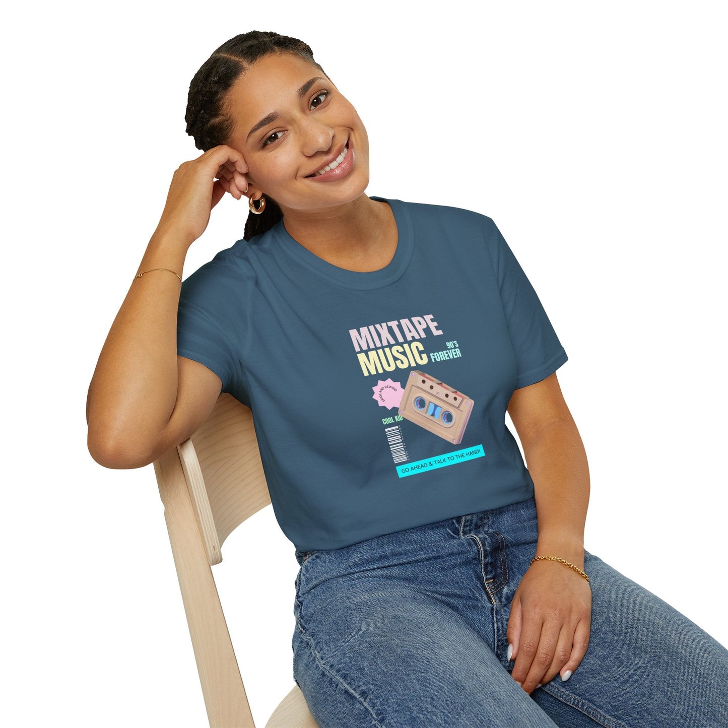 Mixtape Music T-Shirt Unisex Cotton Retro Cassette Graphic Tee