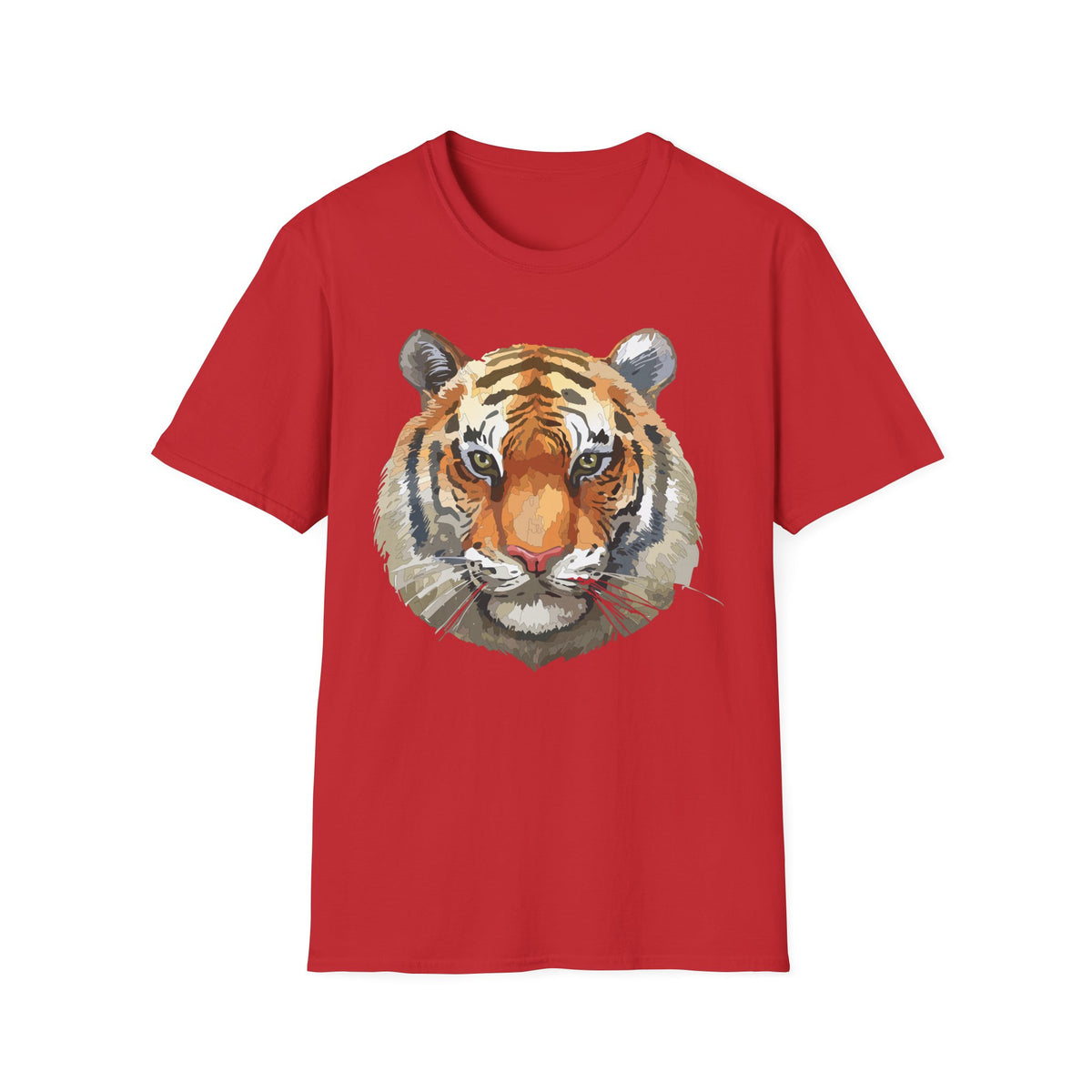 Watercolor Tiger Face T-Shirt | Wildlife Illustration, Animal Print