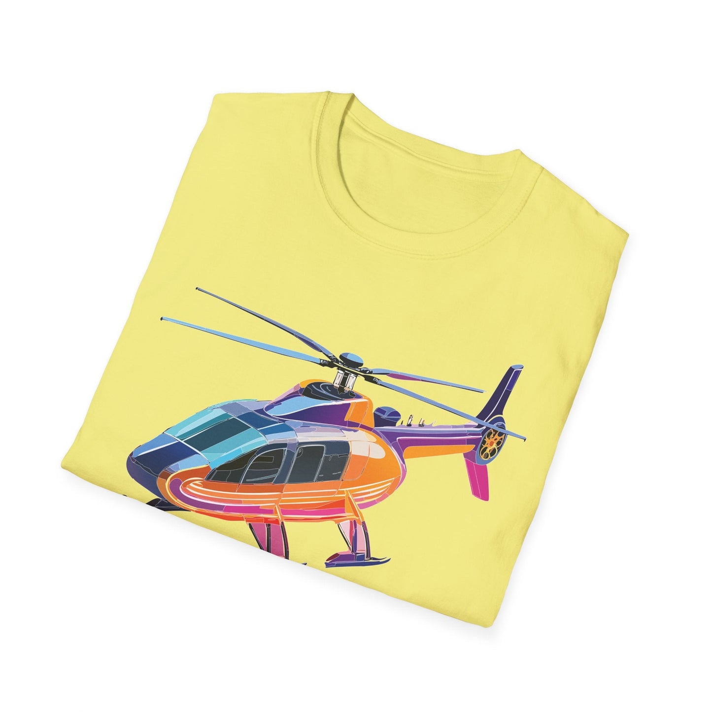 Chopper Helicopter Shirt Unisex Tee Gildan Softstyle 64000 Lightweight 100 Percent Cotton