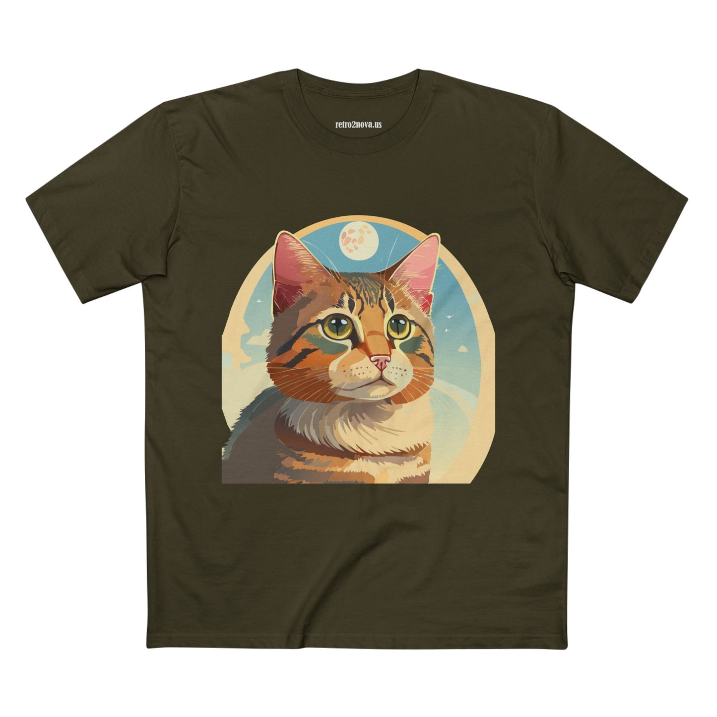 Cat Shirt Unisex Premium Cotton Tee With Original Cat Art Design Retro2Nova Soft Breathable Regular Fit