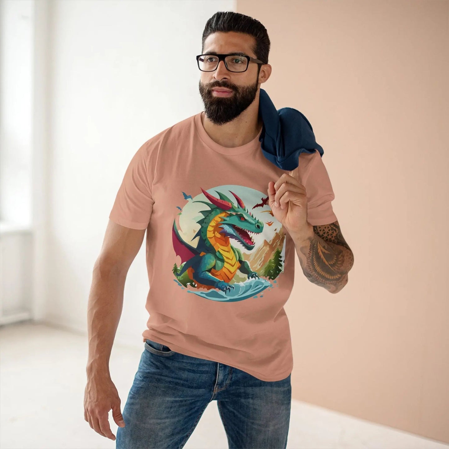 Dragon Graphic Unisex 100 Cotton Staple Tee 26