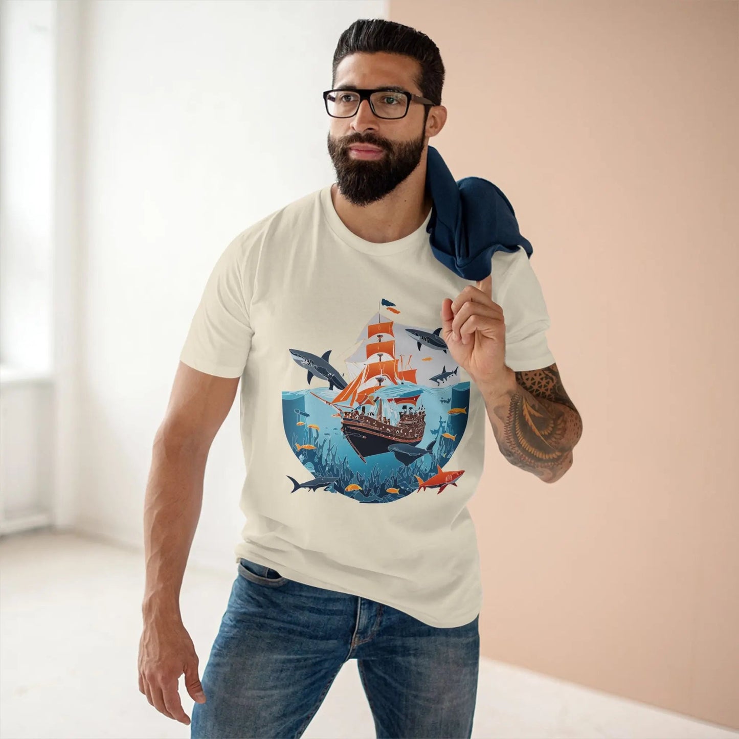 Ocean Coast Graphic Unisex 100 Cotton Staple Tee 23