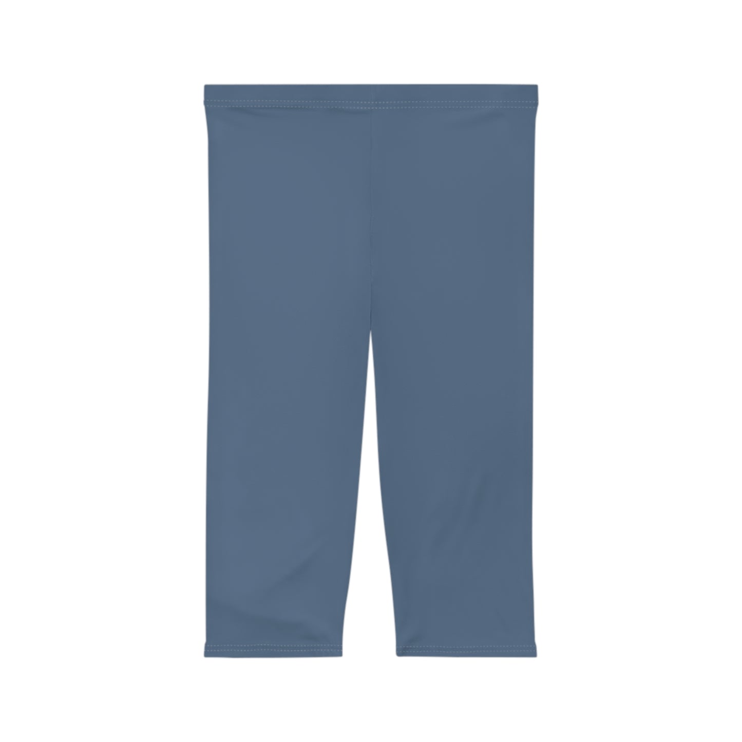 Eastern Blue Color Women's Brushed Suede Poly Span Casual Capri Leggings XS-2XL