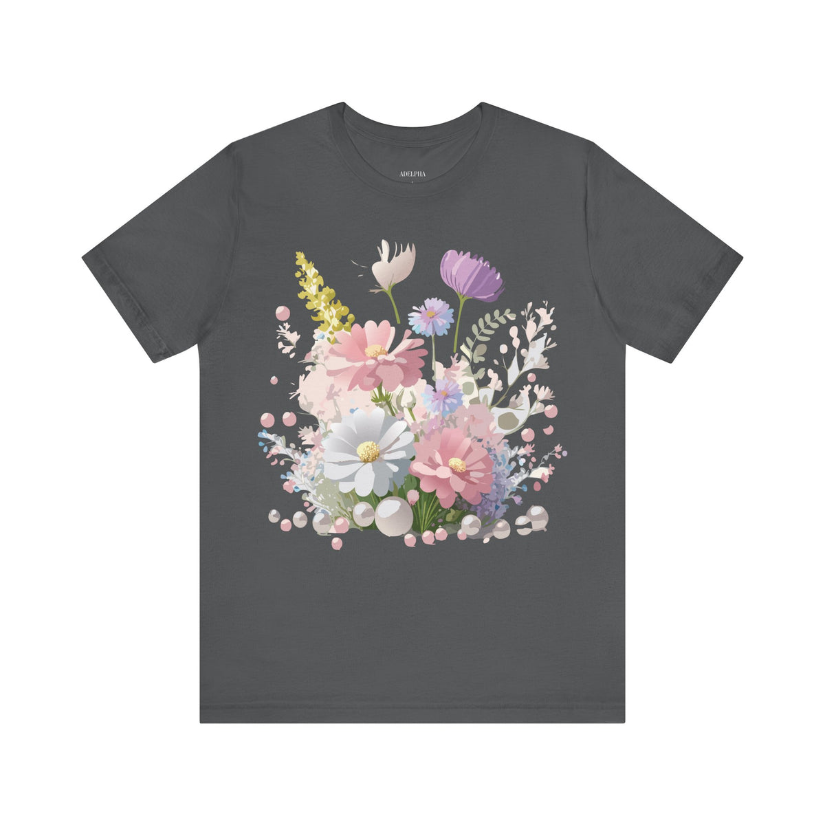 Floral Graphic Tee Shirt - Bella+Canvas Unisex 100 Cotton 21