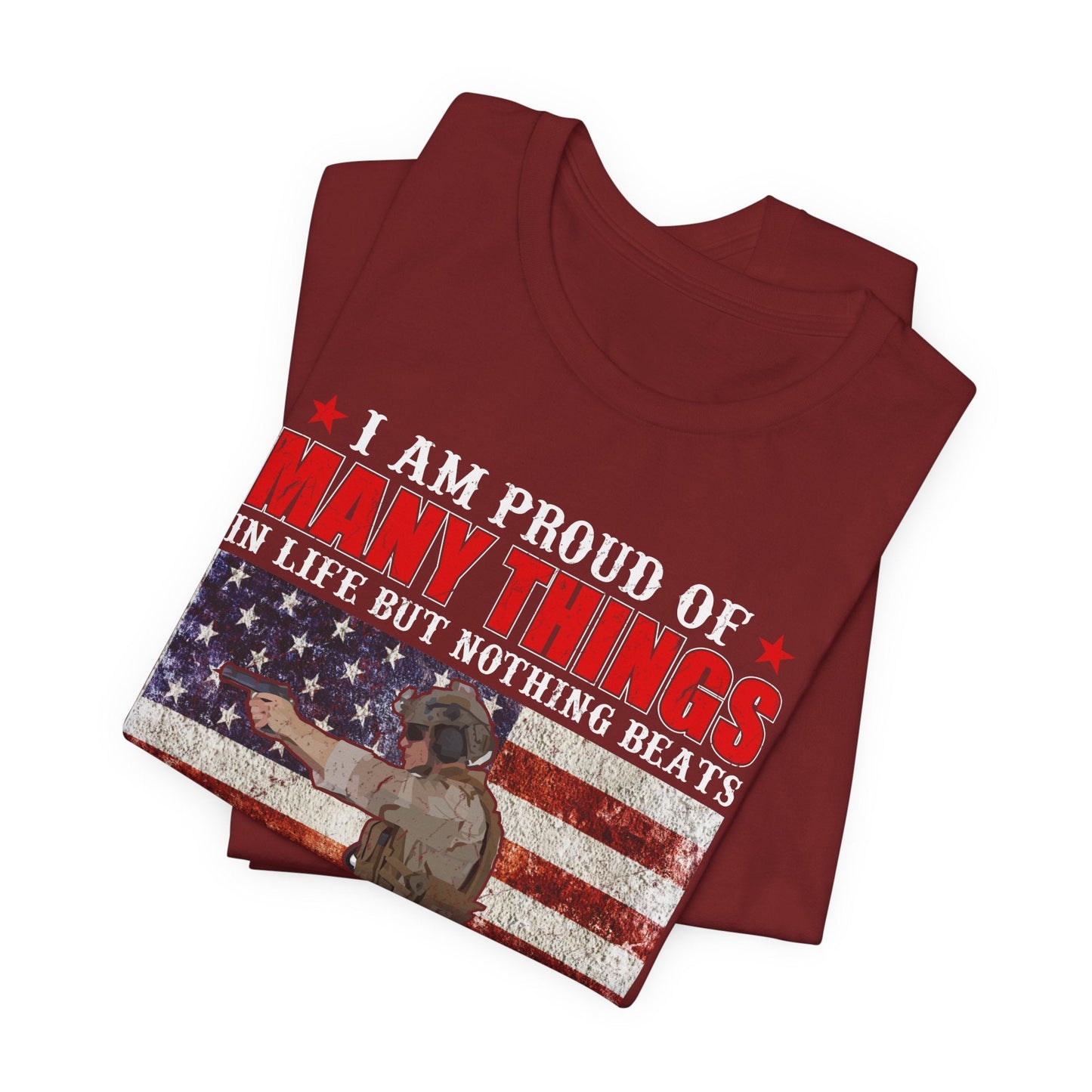 Army Veteran Patriotic Graphic Design Unisex Cotton T-Shirt v28