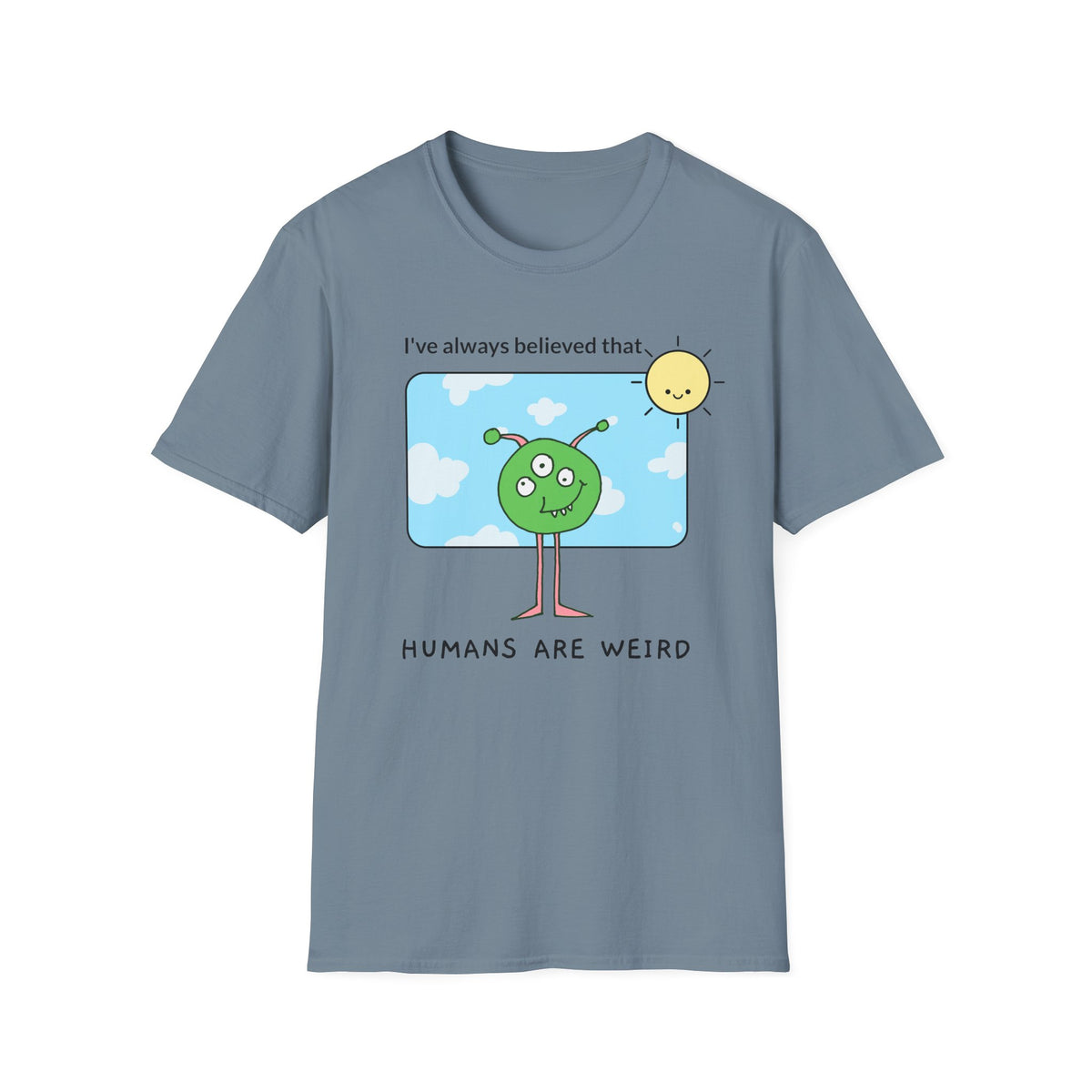 Alien Graphic Funny UFO Graphic Tee Gildan Unisex 100 Cotton Tee Shirt r107