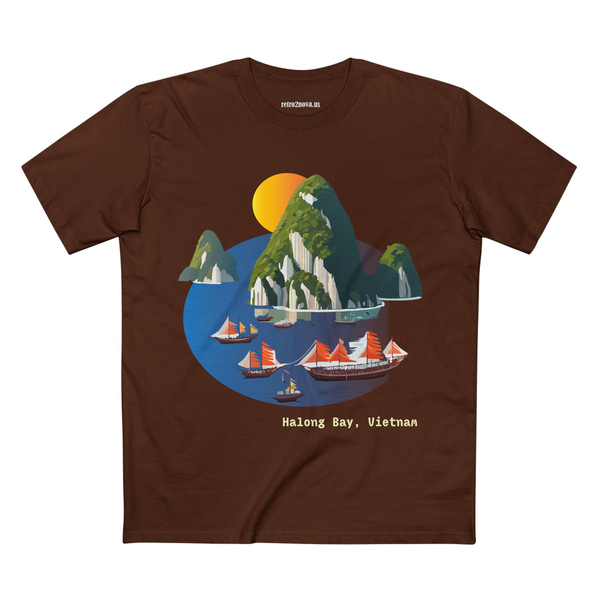 Halong Bay Vietnam Sailboats Tee | Scenic Island Landscape
