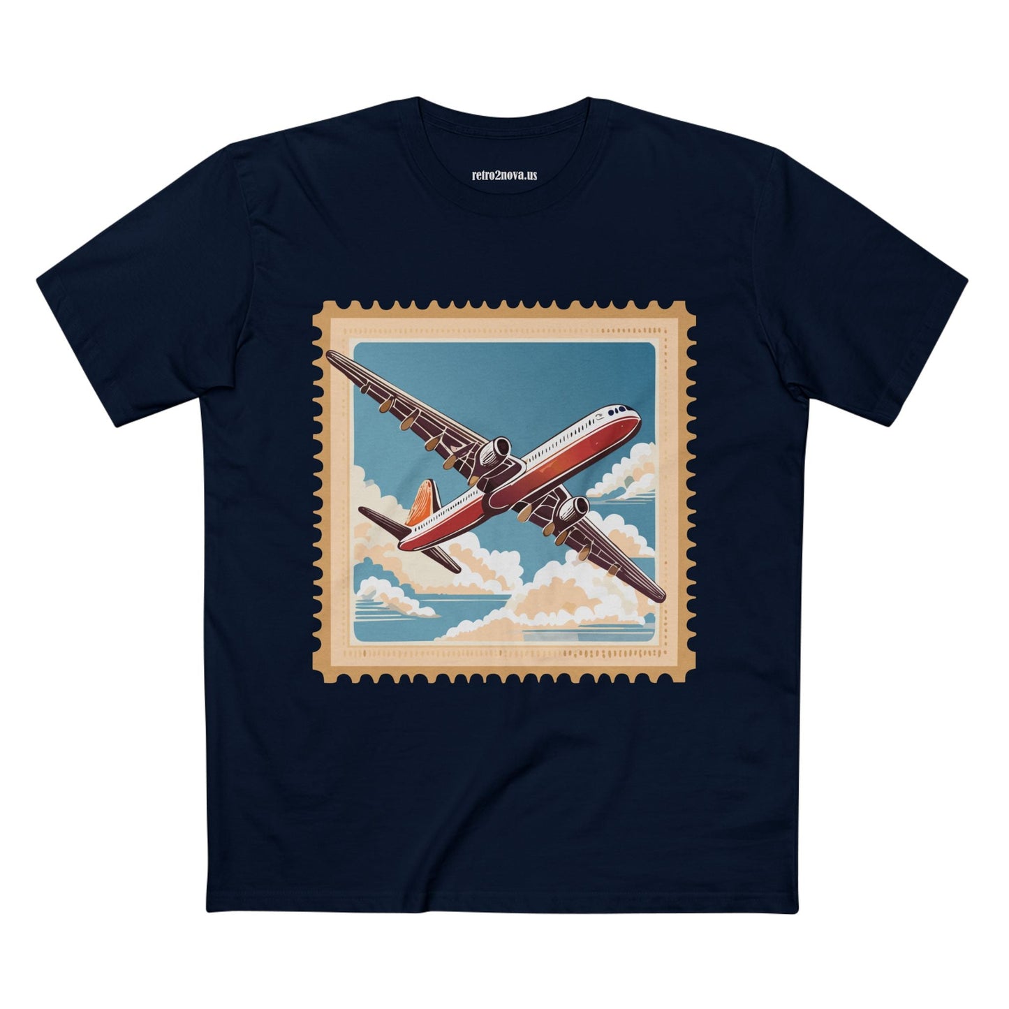 Postage Stamp Shirt Unisex Premium Cotton Tee With Original Art Design From Retro2Nova PS38