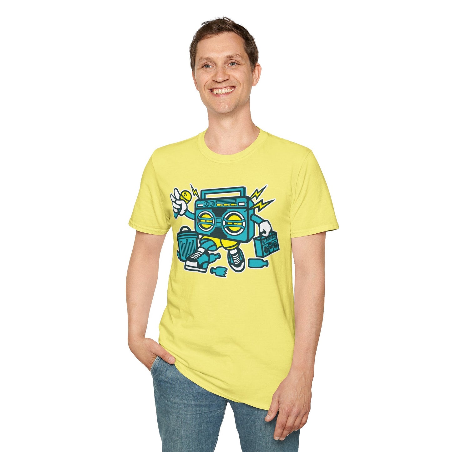 Cartoon T Shirt Animation Tee Funny Unisex Gildan Softstyle 64000 100 Percent Ring Spun Cotton