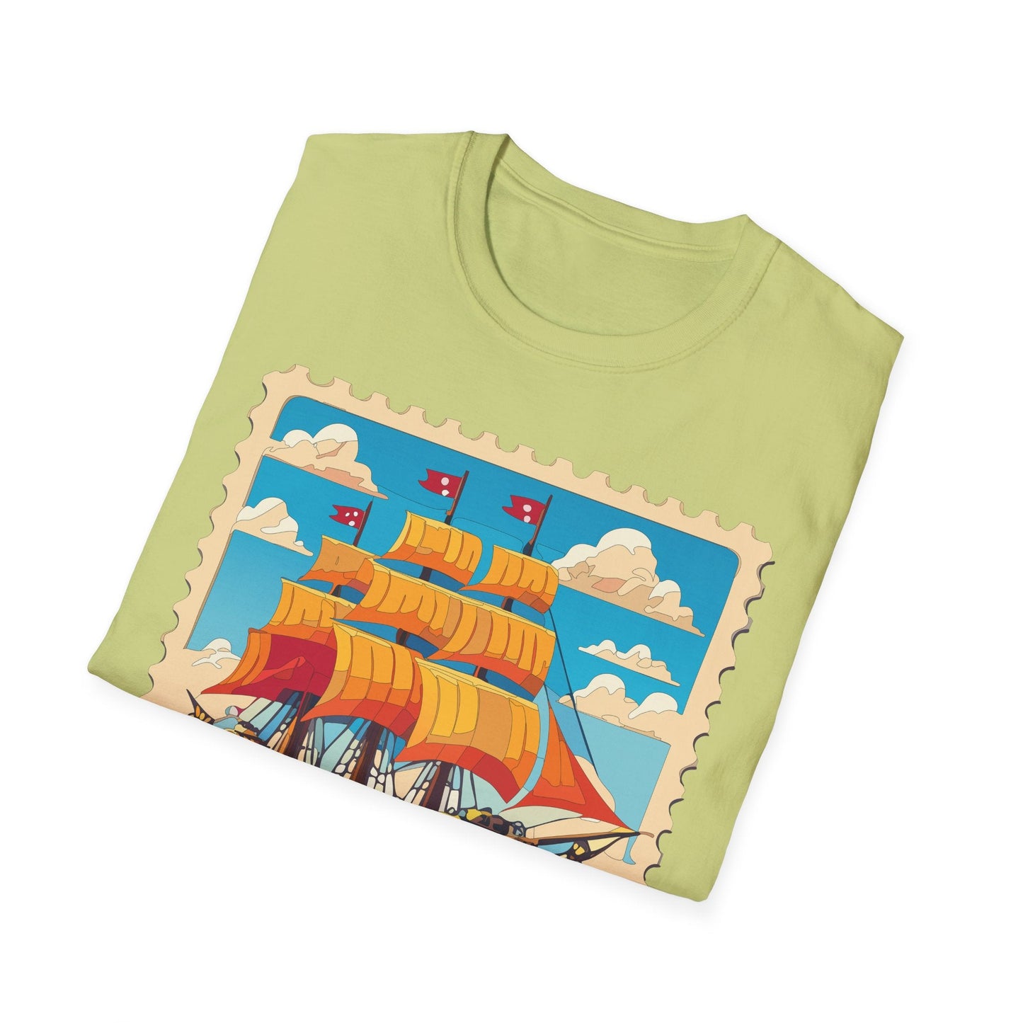Unisex Softstyle Frigate Ship T Shirt 100 Percent Ring Spun Cotton Gildan 64000 Tee
