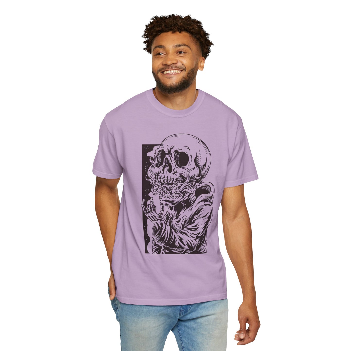 Unisex Cotton Tee Shirt with Skull