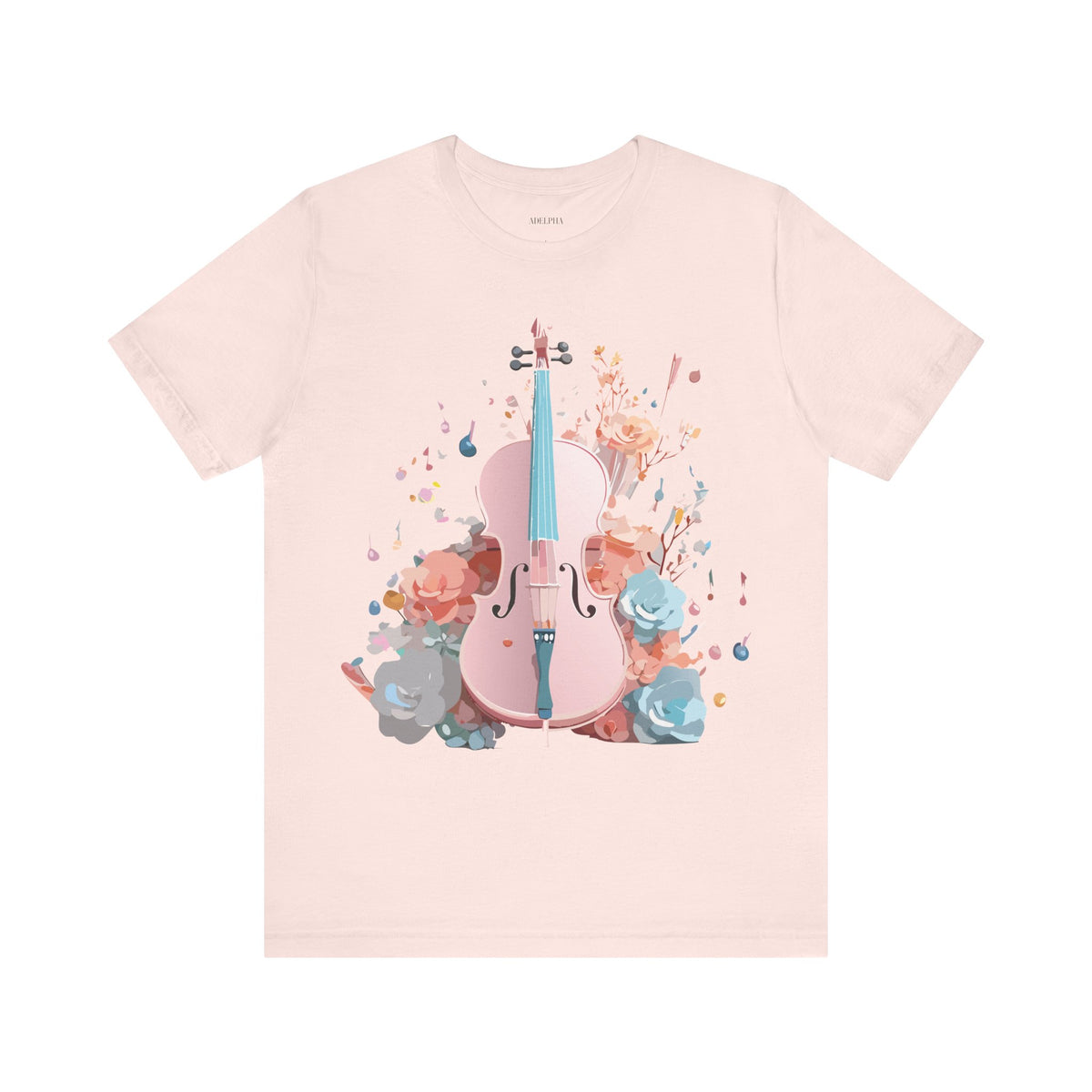 Music Graphic Unisex Cotton Bella+Canvas Tee with Art Design m125