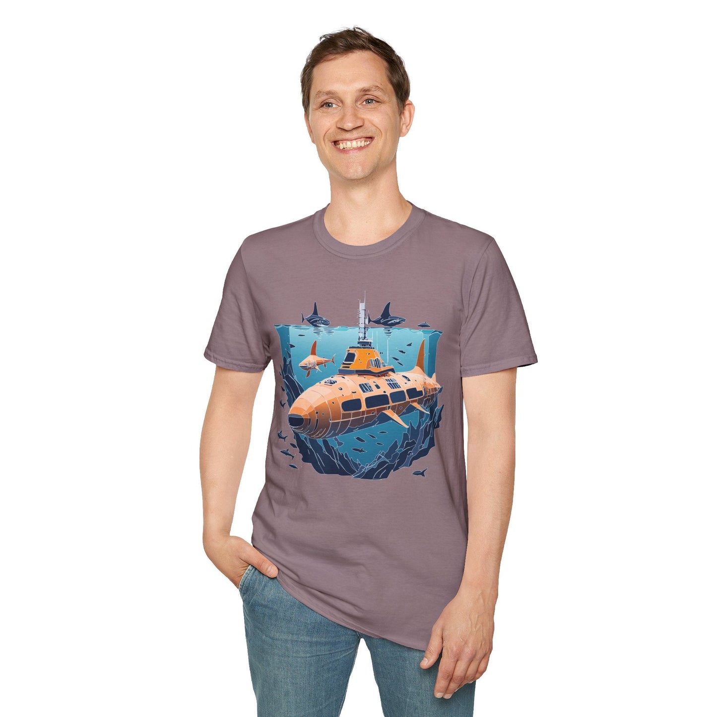 Ocean T Shirt Unisex Gildan Softstyle 64000 Ocean Theme Tee 100 Percent Cotton Fabric